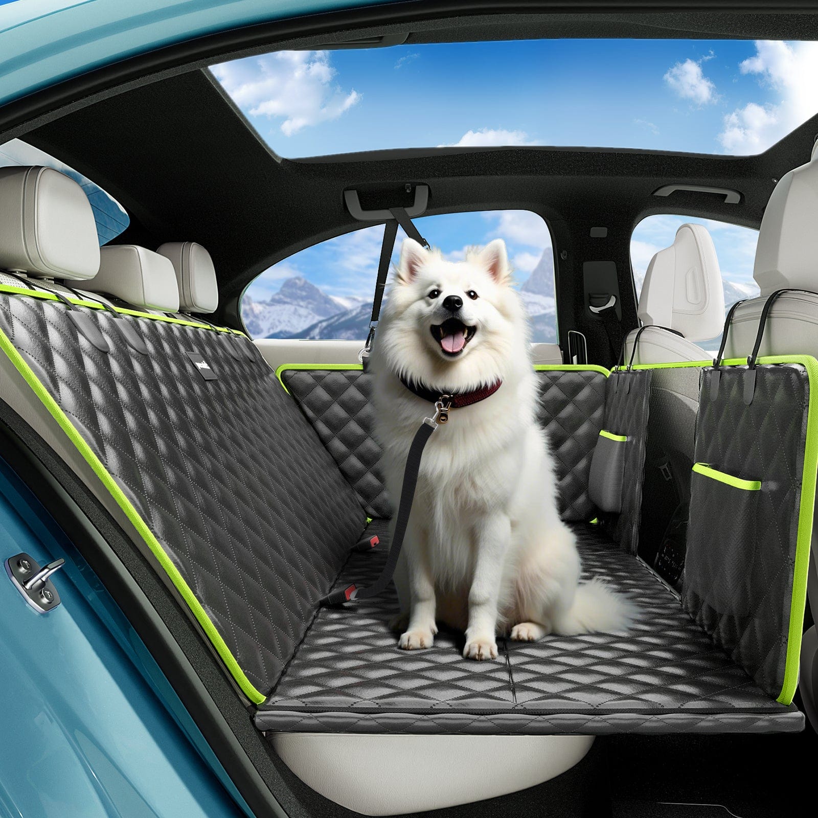 Pecute 2025 Upgrade Dog Car Seat Cover&Extender&Barriers 3 in 1 Up to 150kg