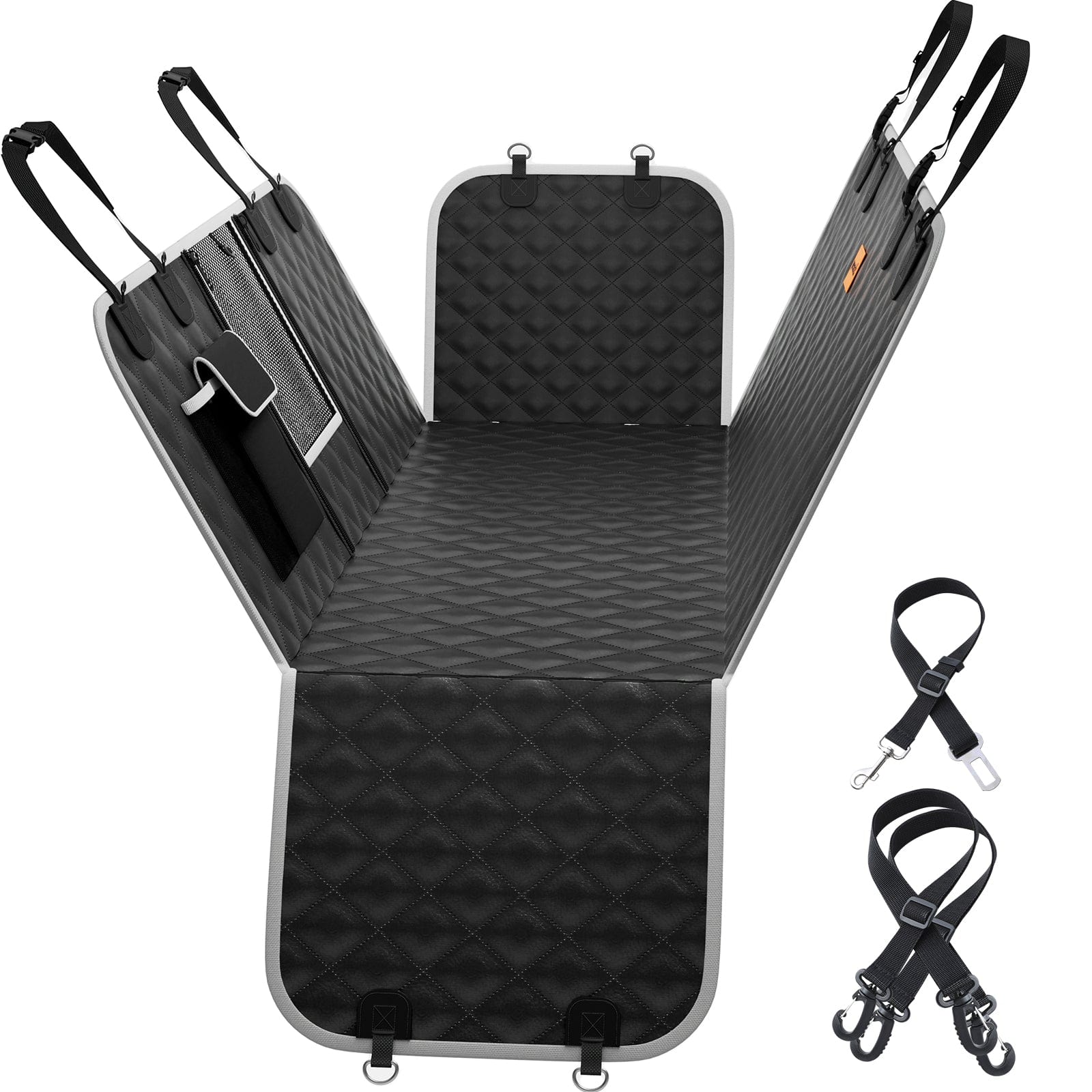 Tappetini per auto Pecute Tessuto antigraffio per gatti Materiale Black Diamond Check Lychee Pattern