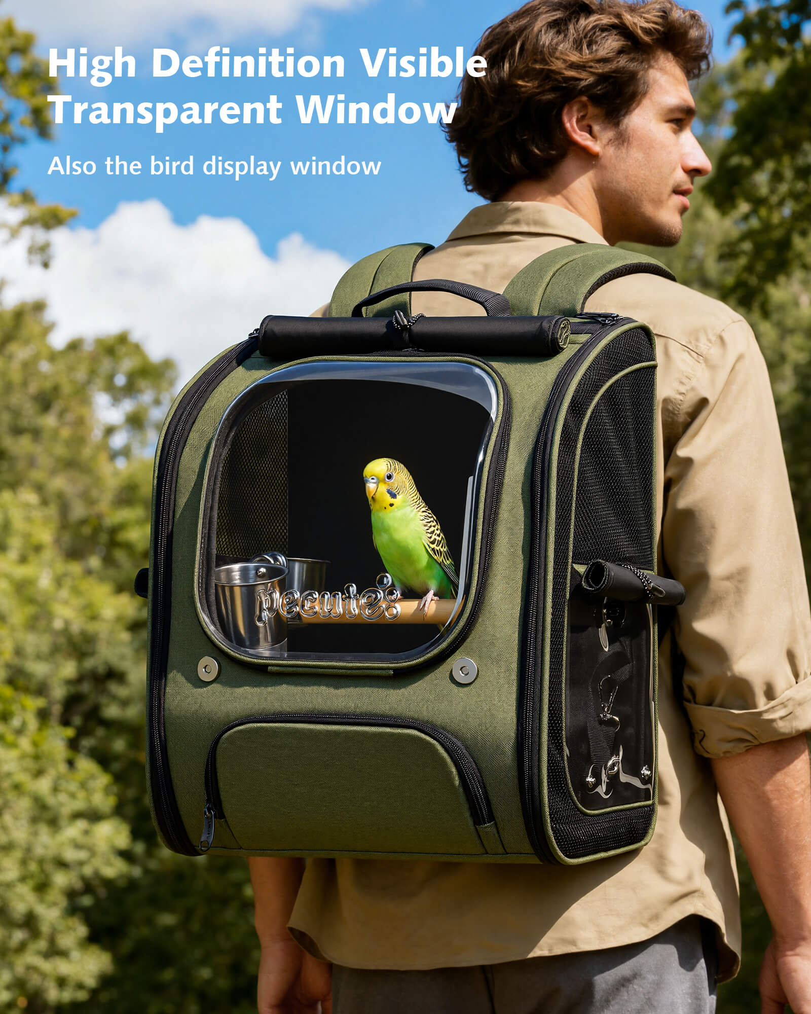 Pecute Bubble Bird Parrot Backpack
