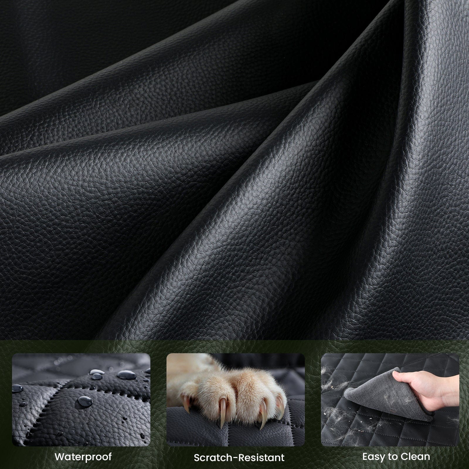 Pecute 2025 Upgrade Dog Car Seat Cover&Extender&Barriers 3 in 1 Up to 150kg