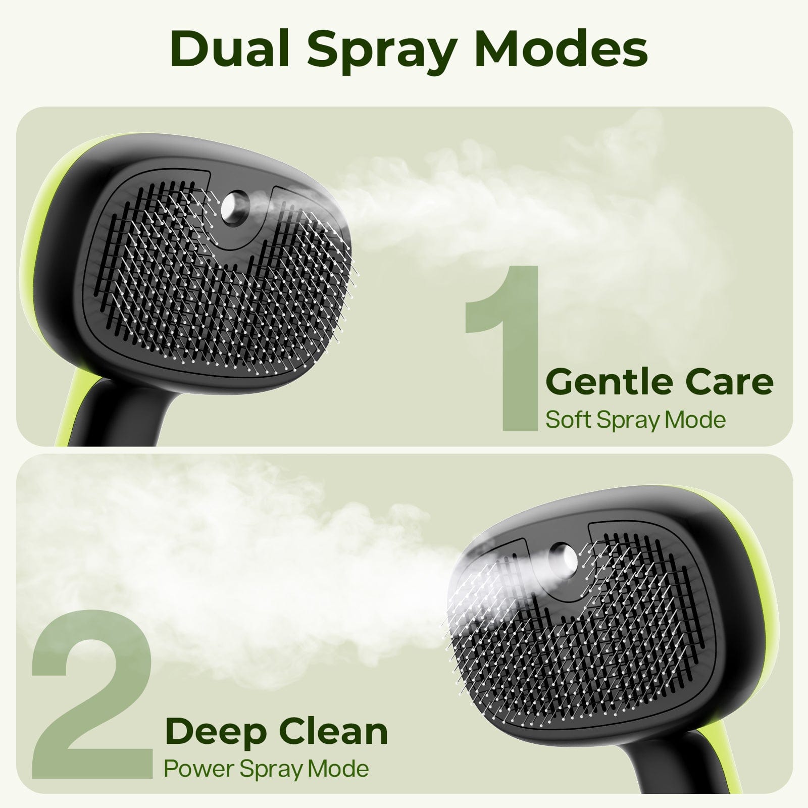 Pecute Steam Cat Brush Self-Cleaning Grooming with 2 Water Spray Modes