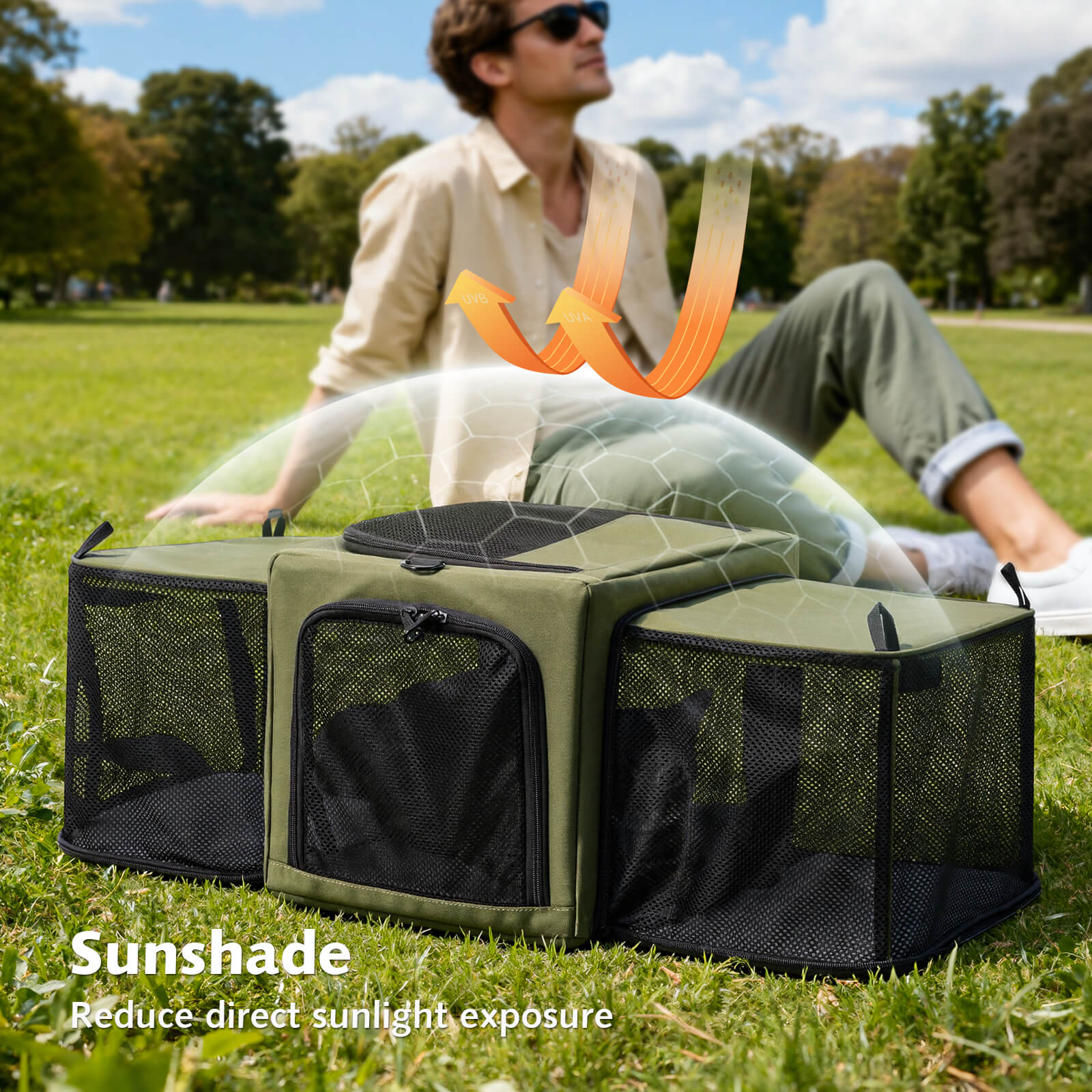 Pecute Built-in Frame Double-Sided Expandable Handbag