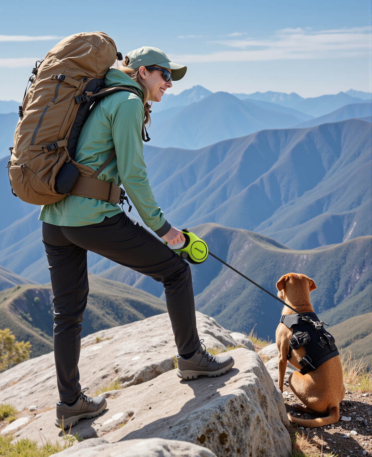 Pecute 2025 New 8m Dog Lead Retractable Dog Leash with Poo Bag Holder