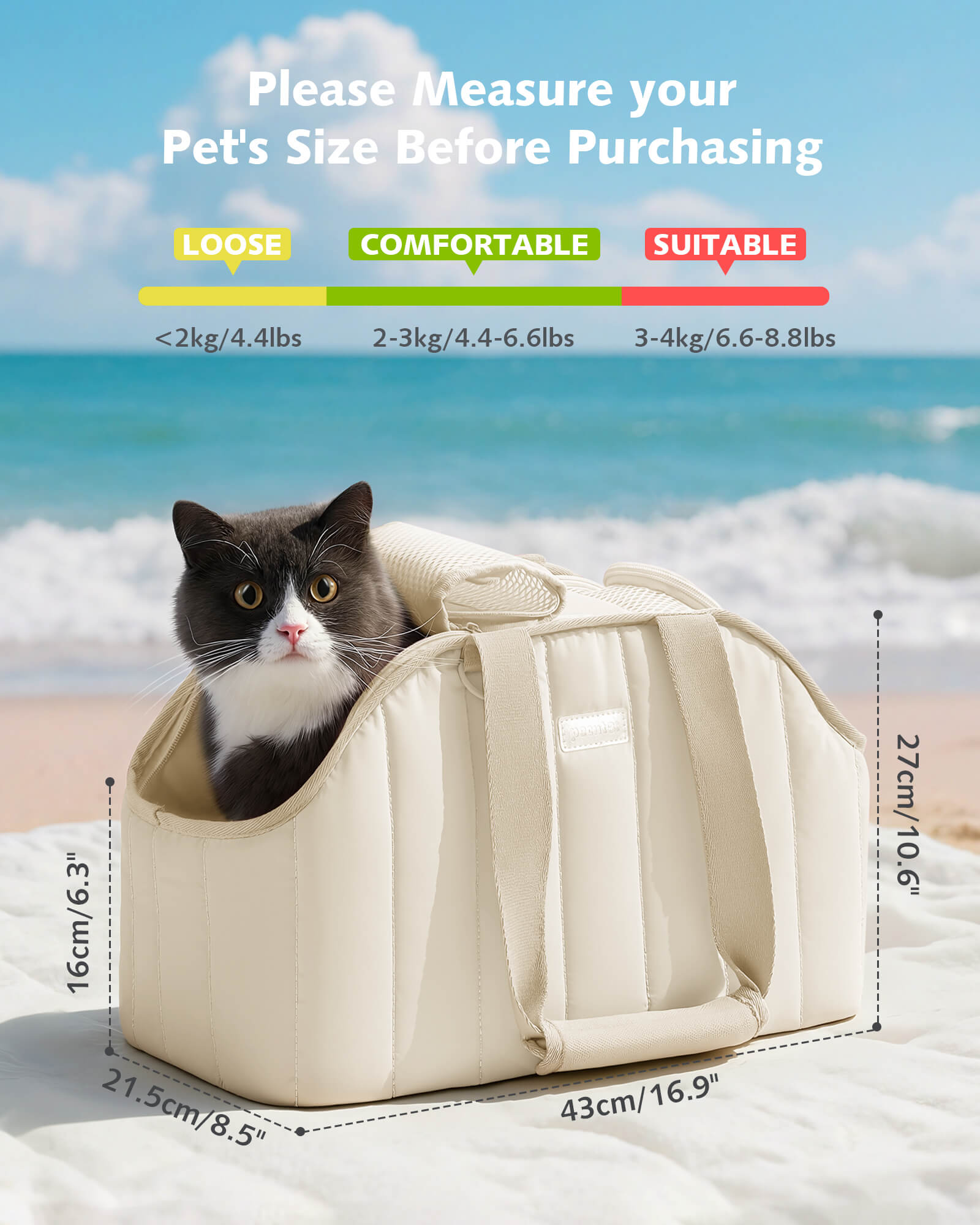 Pecute Ultra-Light Stylish Pet Shoulder Handbag Cat Carrier Bag