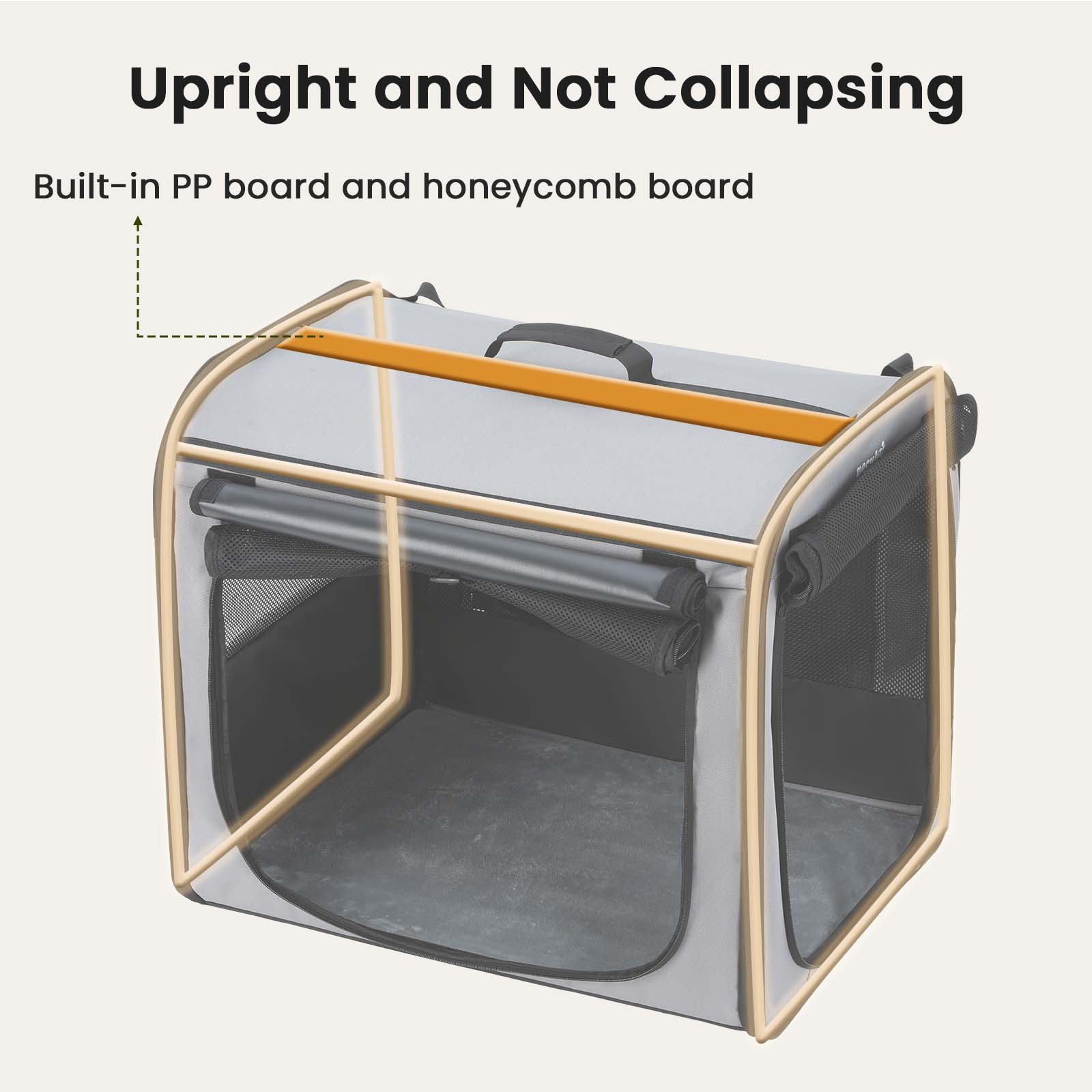 Pecute Portable Dog Car Carrier Crate Transportation Carrier Light Weight