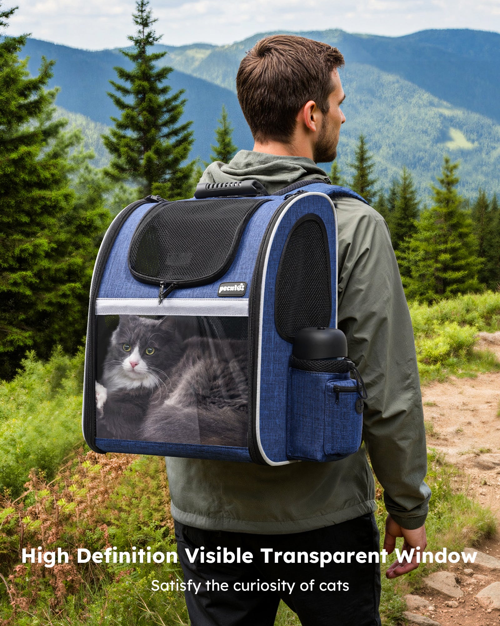 Pecute Portable Breathable Rucksack Pet Carrier Backpack