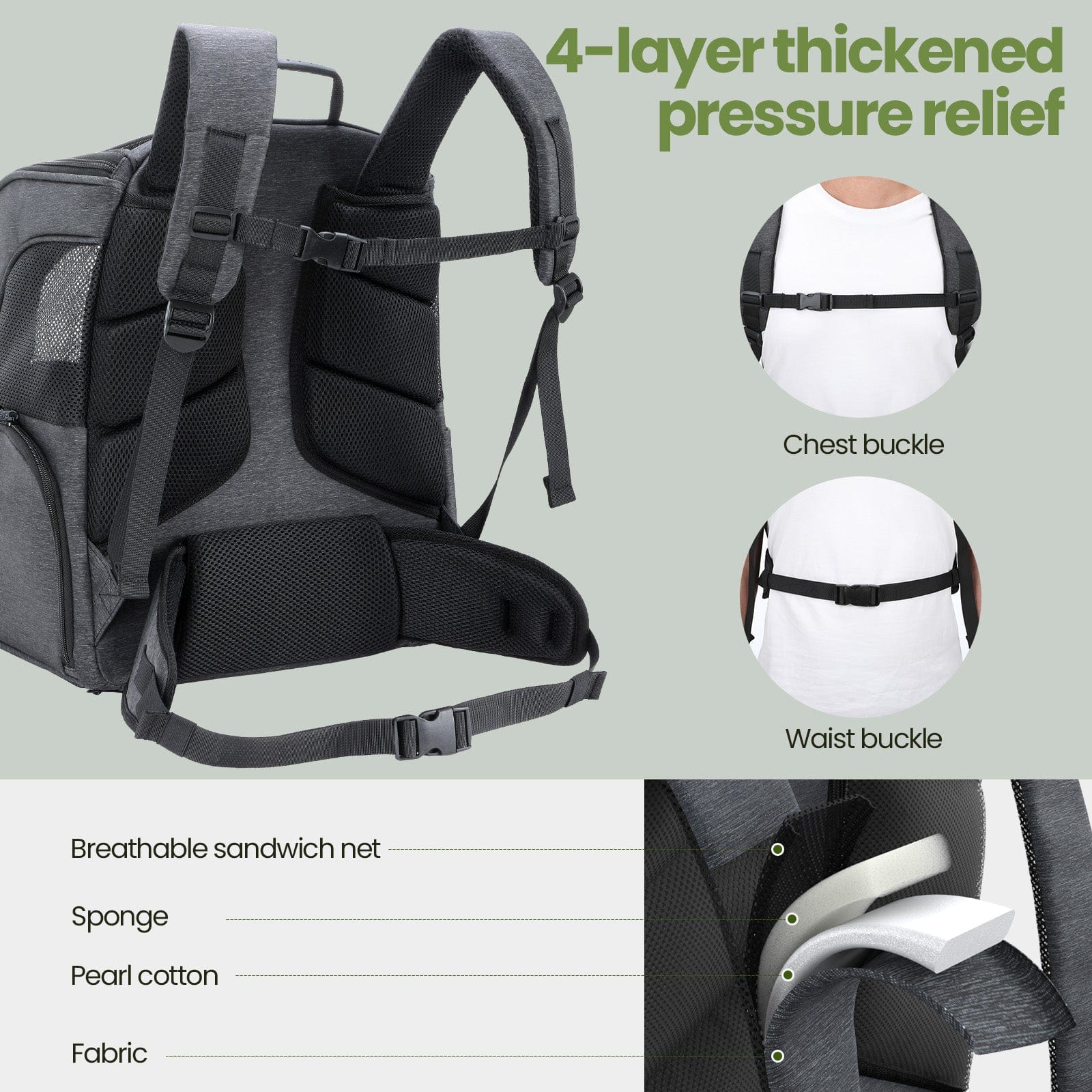 Pecute Suspended Anti-Gravity Weight-Reducing Pet Carrier Backpack