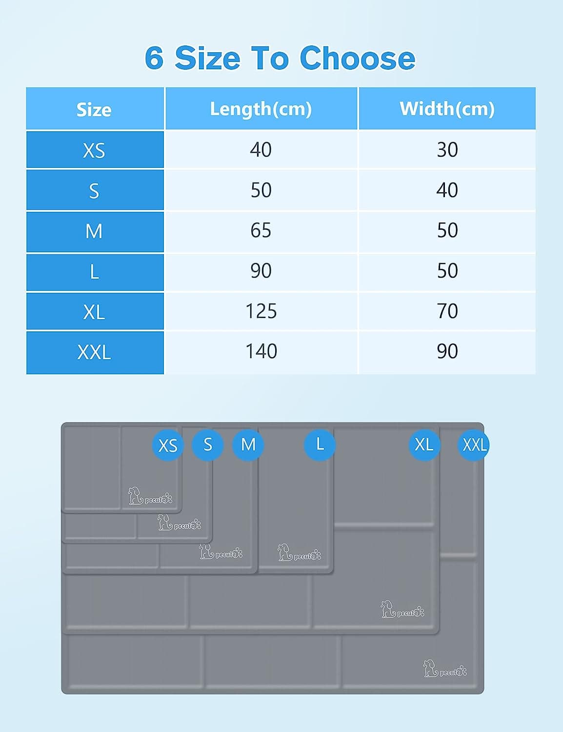 Pecute Dog Cooling Mat Grey(L).