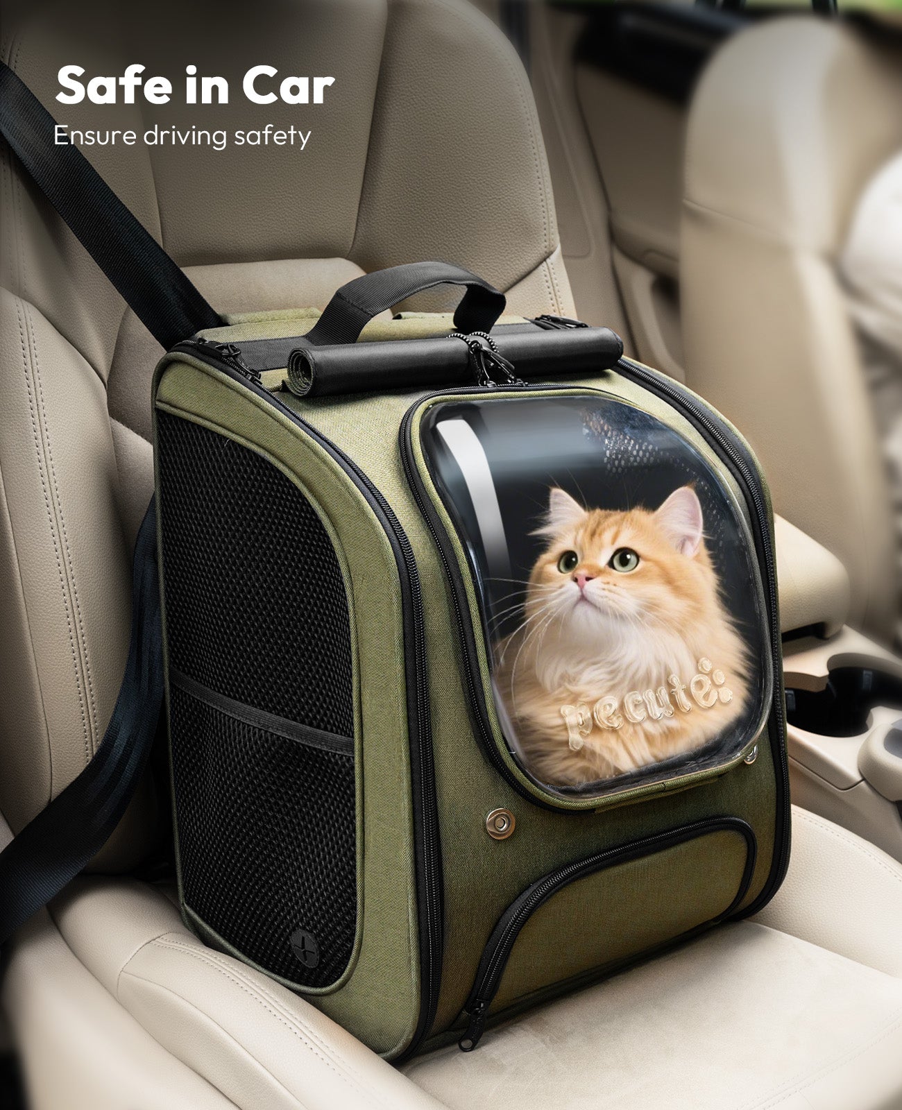 Pecute Bubble Cat Backpack Carrier Large Space Ergonomic 3D Design Breathable & Shaded