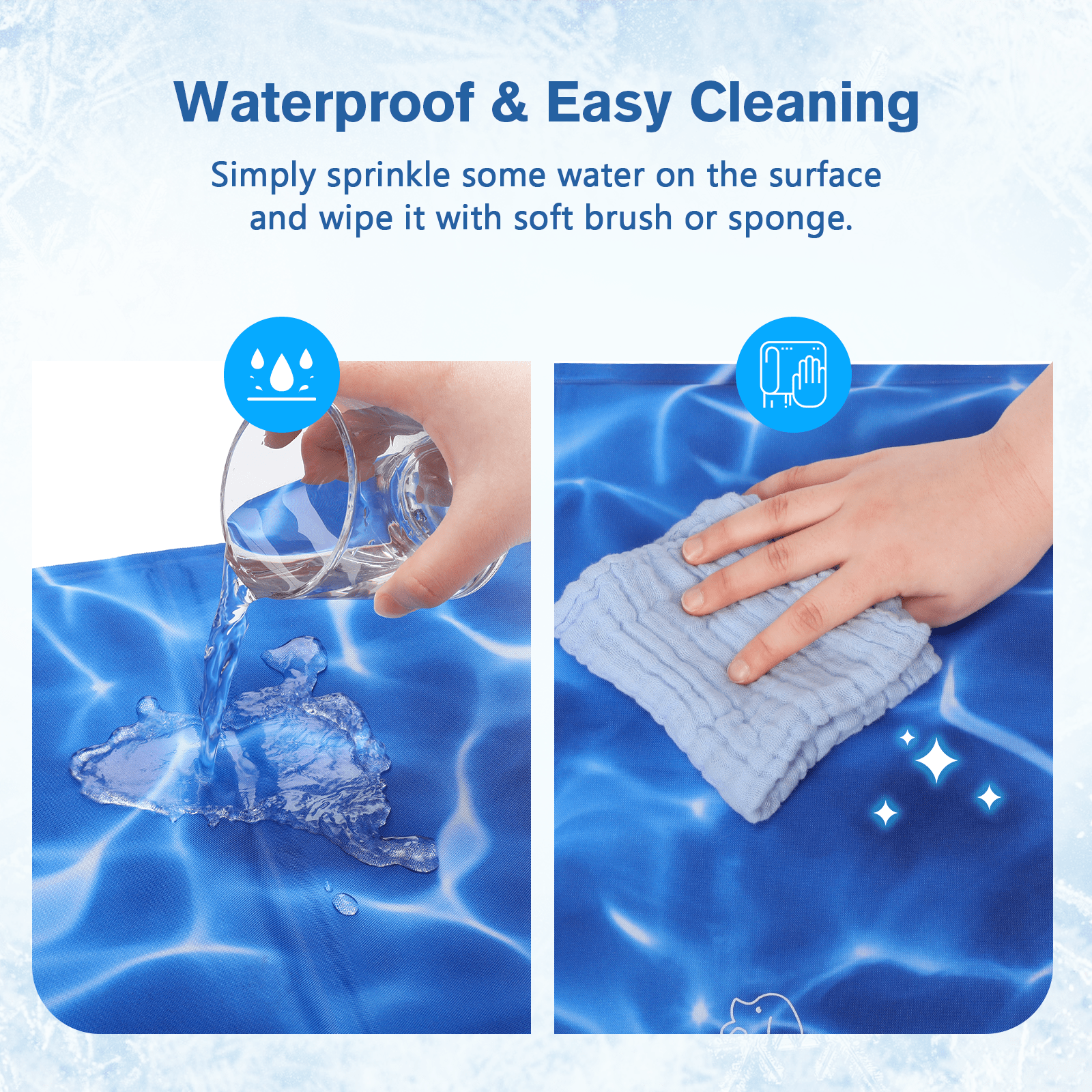 Tapis de refroidissement Pecute XS-XXL ondulations d'eau