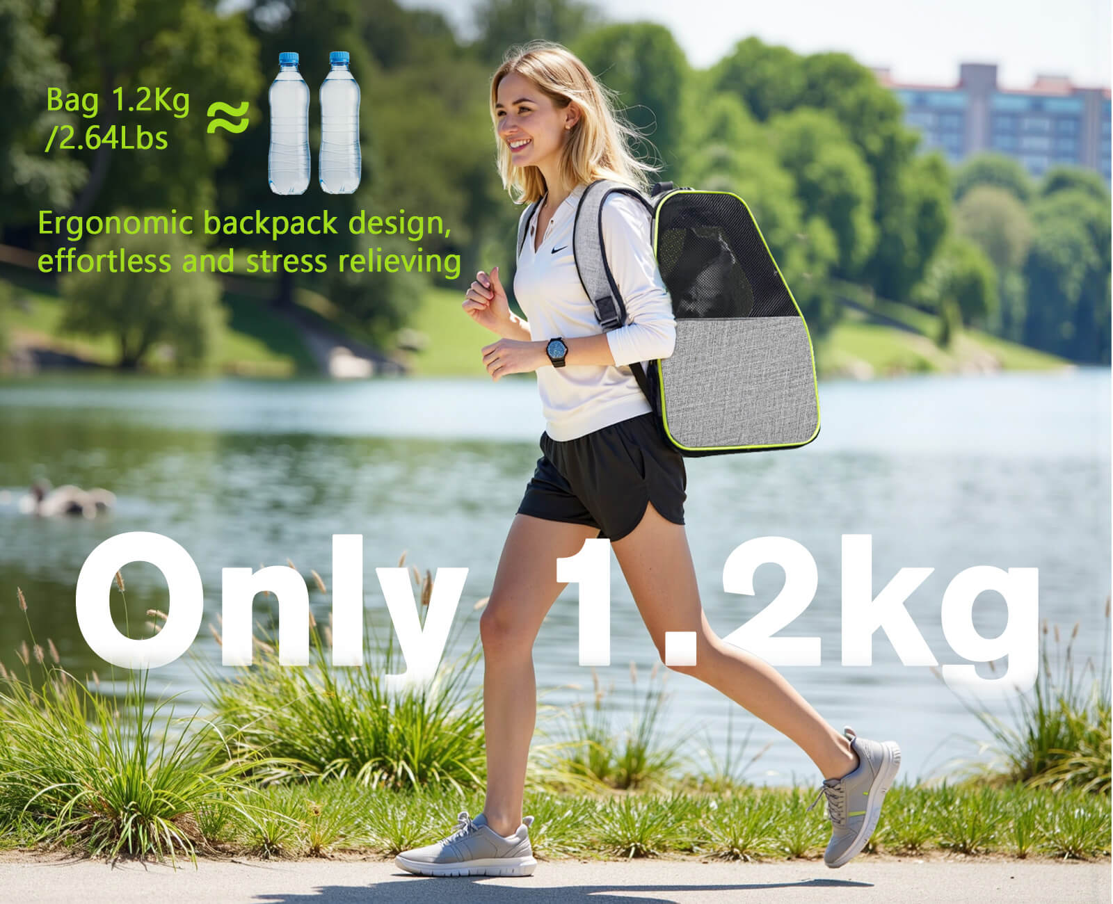 Pecute Expandable Cat Carrier Backpack Pet Carrier with Ventilated Mesh for Cats Dogs up to 11 lbs