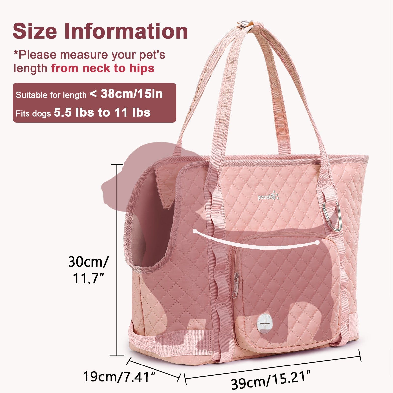 Carrier de bourse pour chiens pectaire léger pour les petits chiens