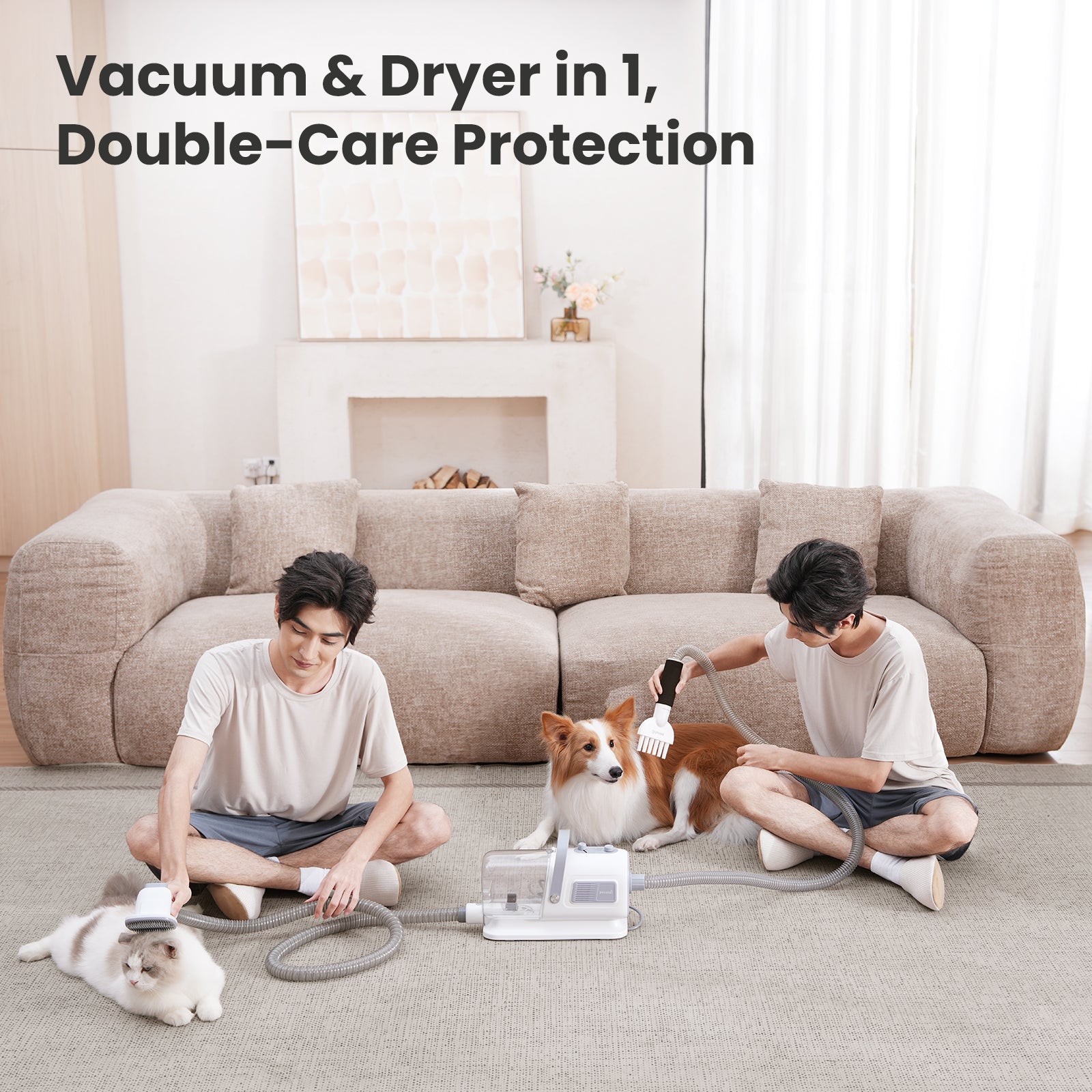 Pecute 7-in-1 Dog Grooming Vacuum&Dryer for Shedding Grooming