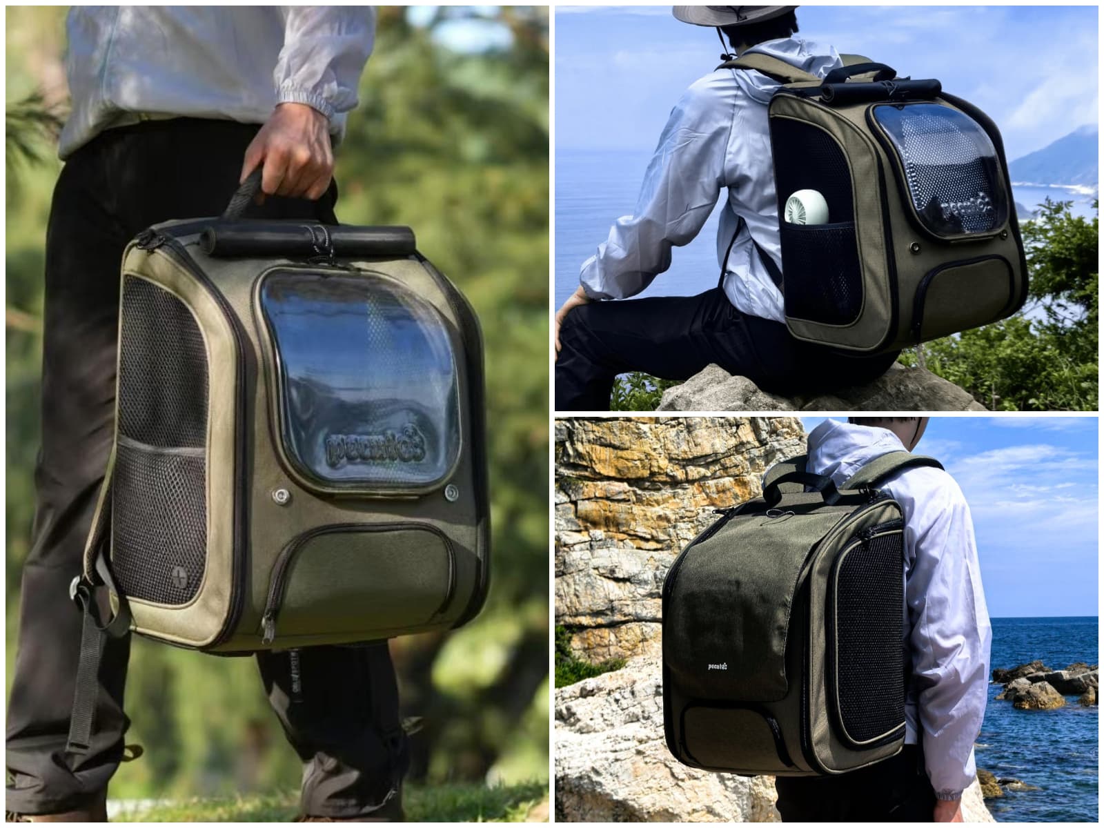 Pecute Bubble Cat Backpack Carrier Large Space Ergonomic 3D Design Breathable & Shaded