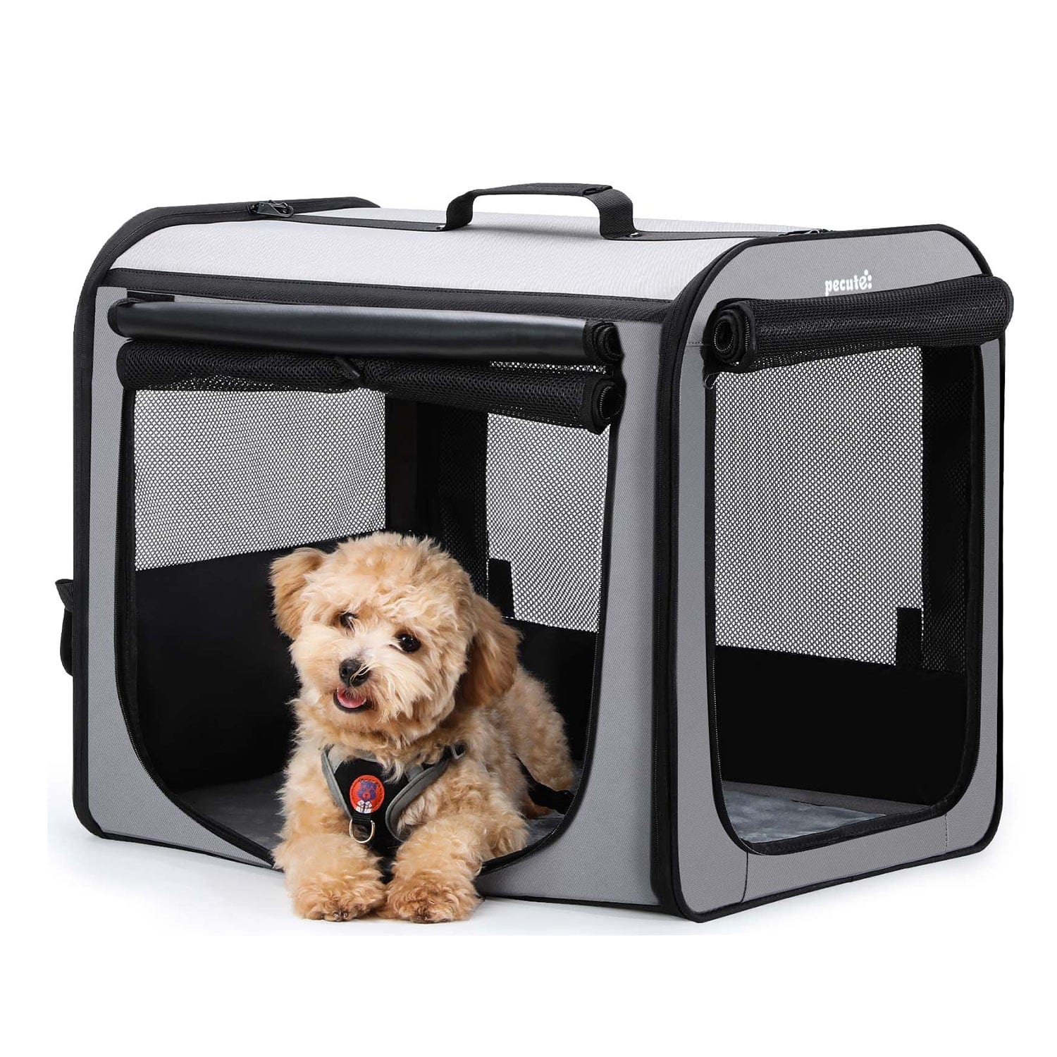 Pecute Portable Dog Car Carrier Crate Transportation Carrier Light Wei