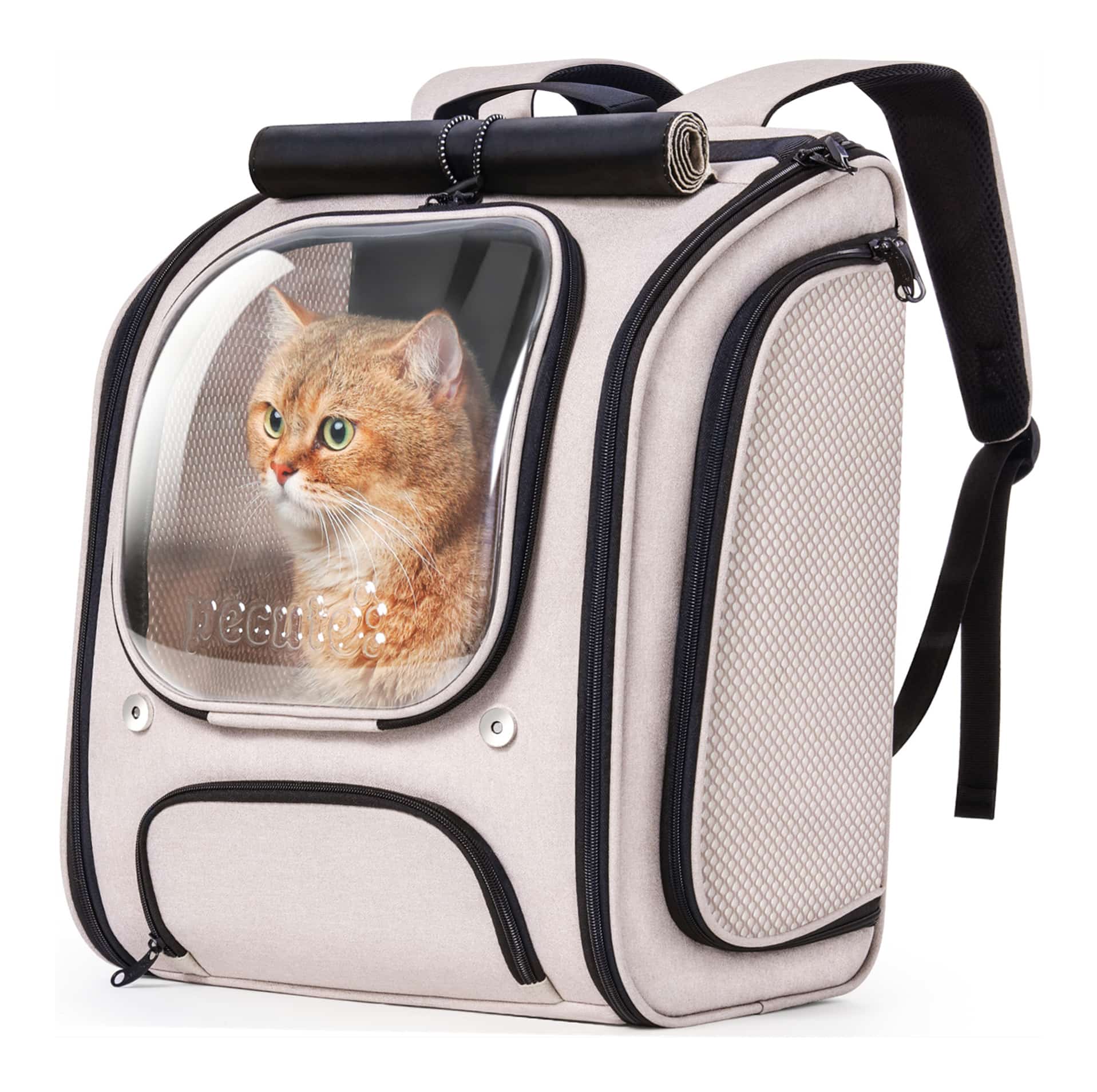 Pecute Bubble Cat Backpack Carrier Large Space Ergonomic 3D Design Breathable & Shaded