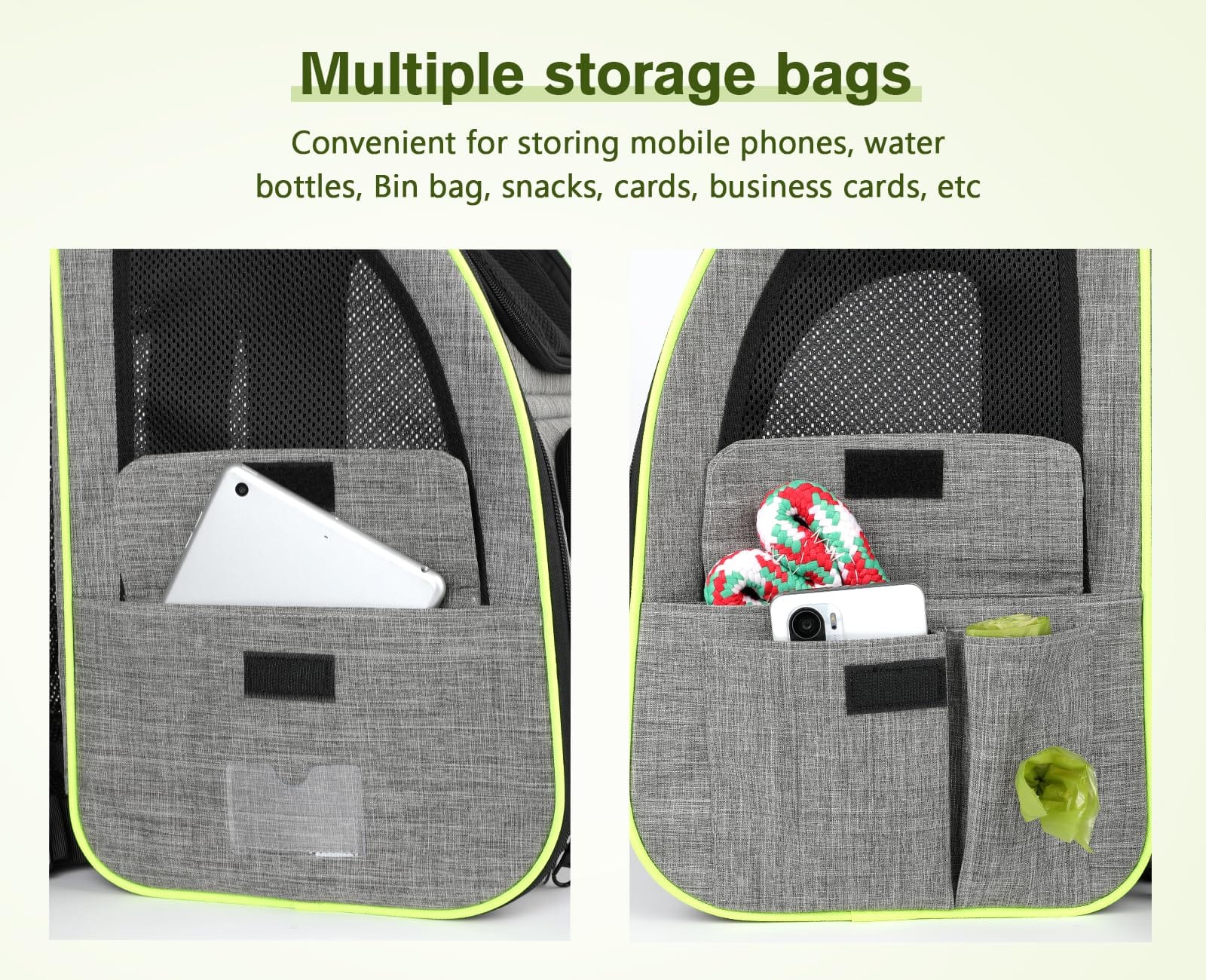 Pecute Cat Carrier Dog Backpack Expandable (Grey) - As Seen on TV