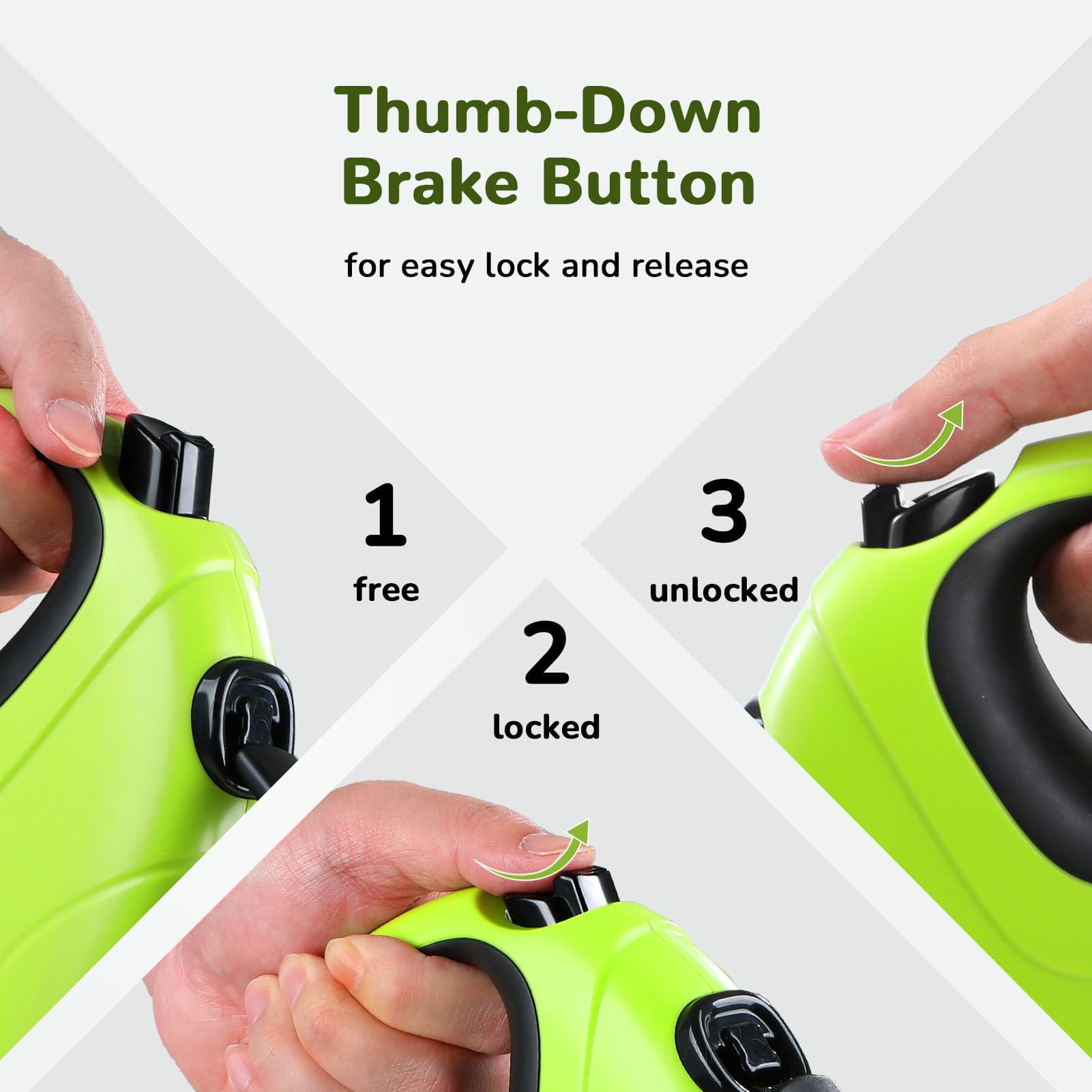 PEUTE 10m/32ft Laish pour chien rétractable avec des bandes réfléchissantes avec sac de merde