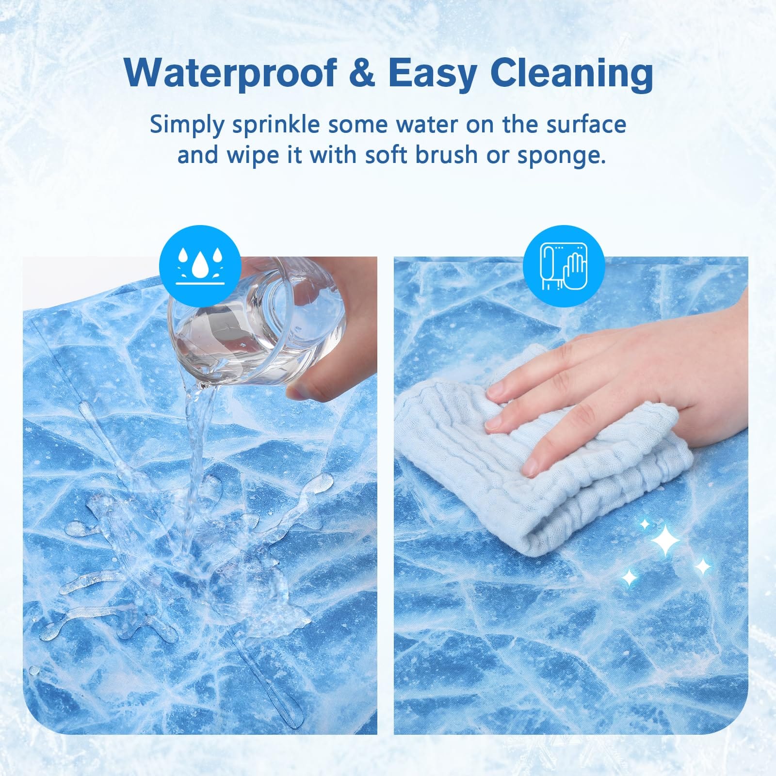 Pecute M-XL Dog Cooling Mat Ice Cracks