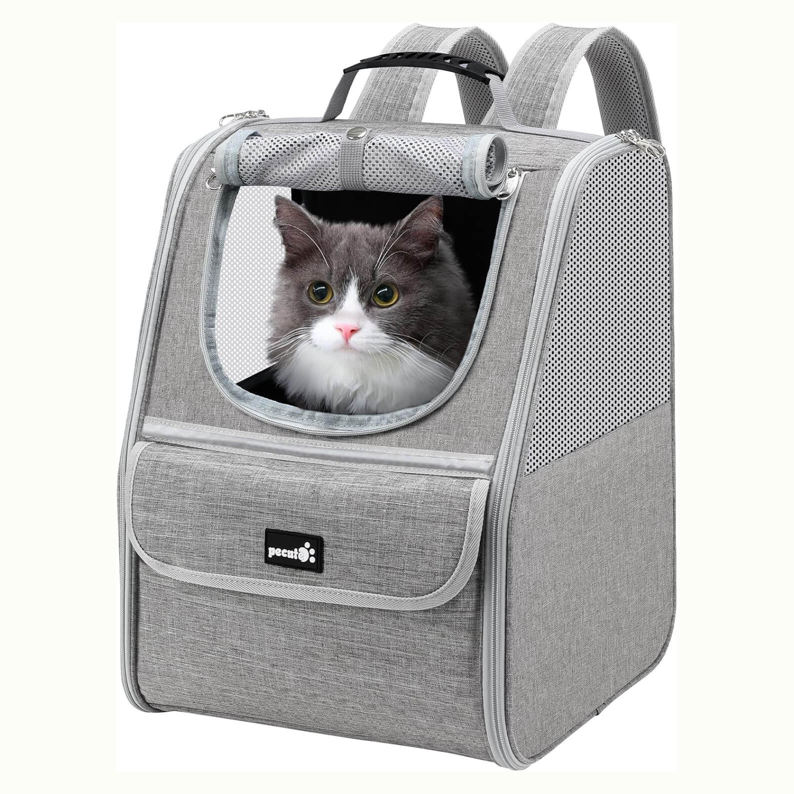 Pecute Trapezoidal Cat Carrier Pet Backpack