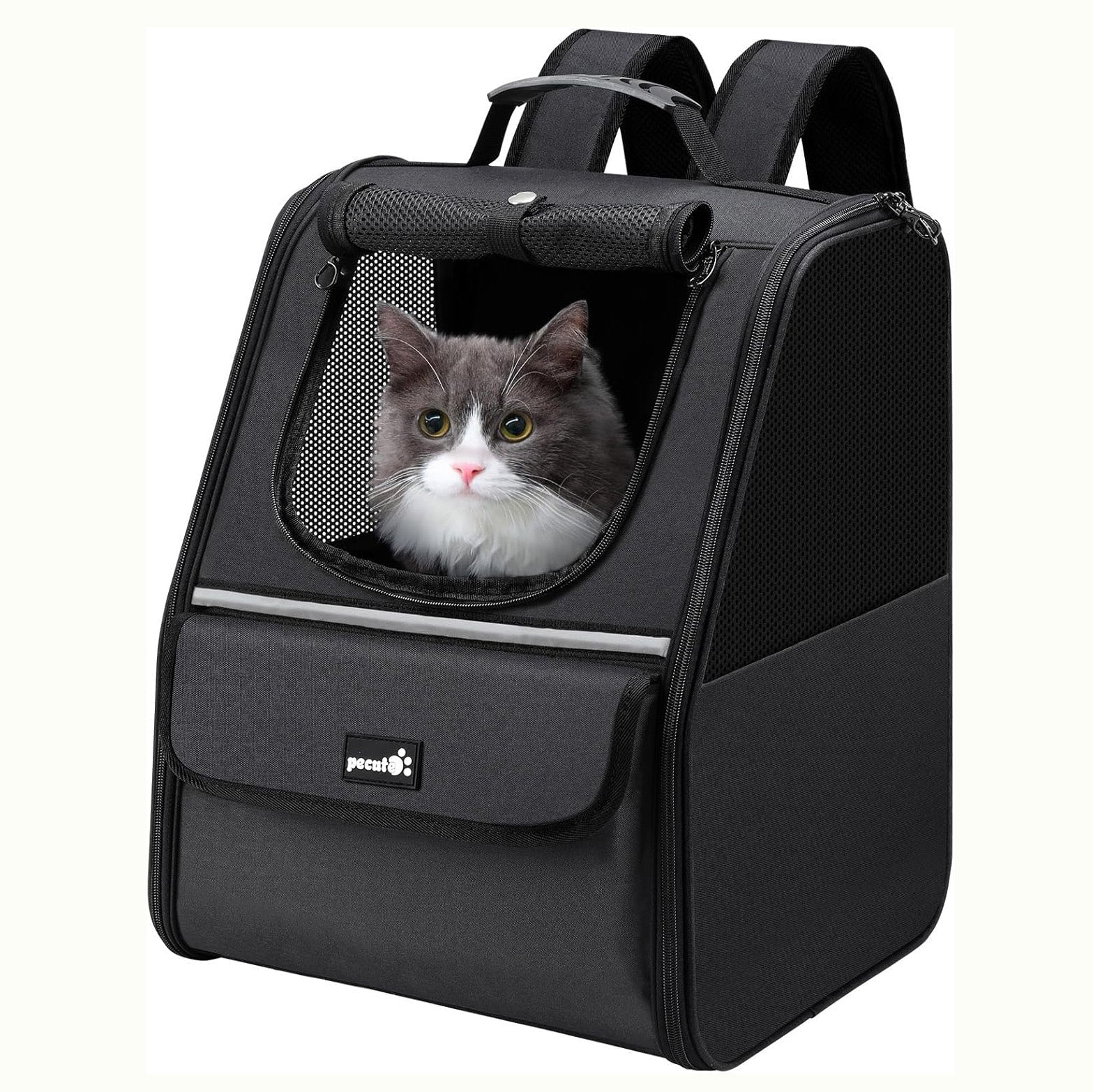Pecute Trapezoidal Cat Carrier Pet Backpack
