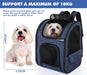 Pecute Cat Carrier Dog Backpack Expandable (Blue).