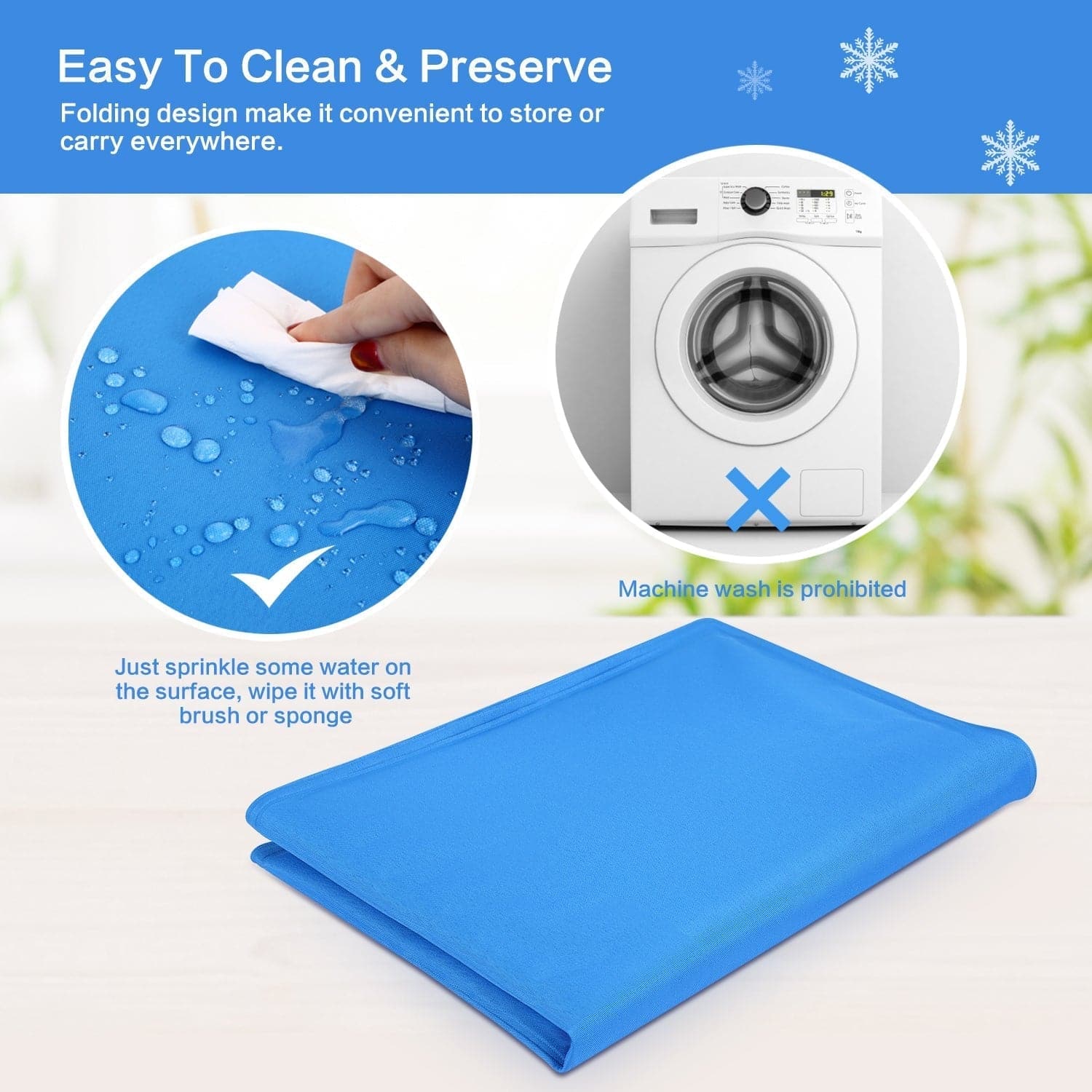 Pecute Dog Cooling Mat Blue(L).