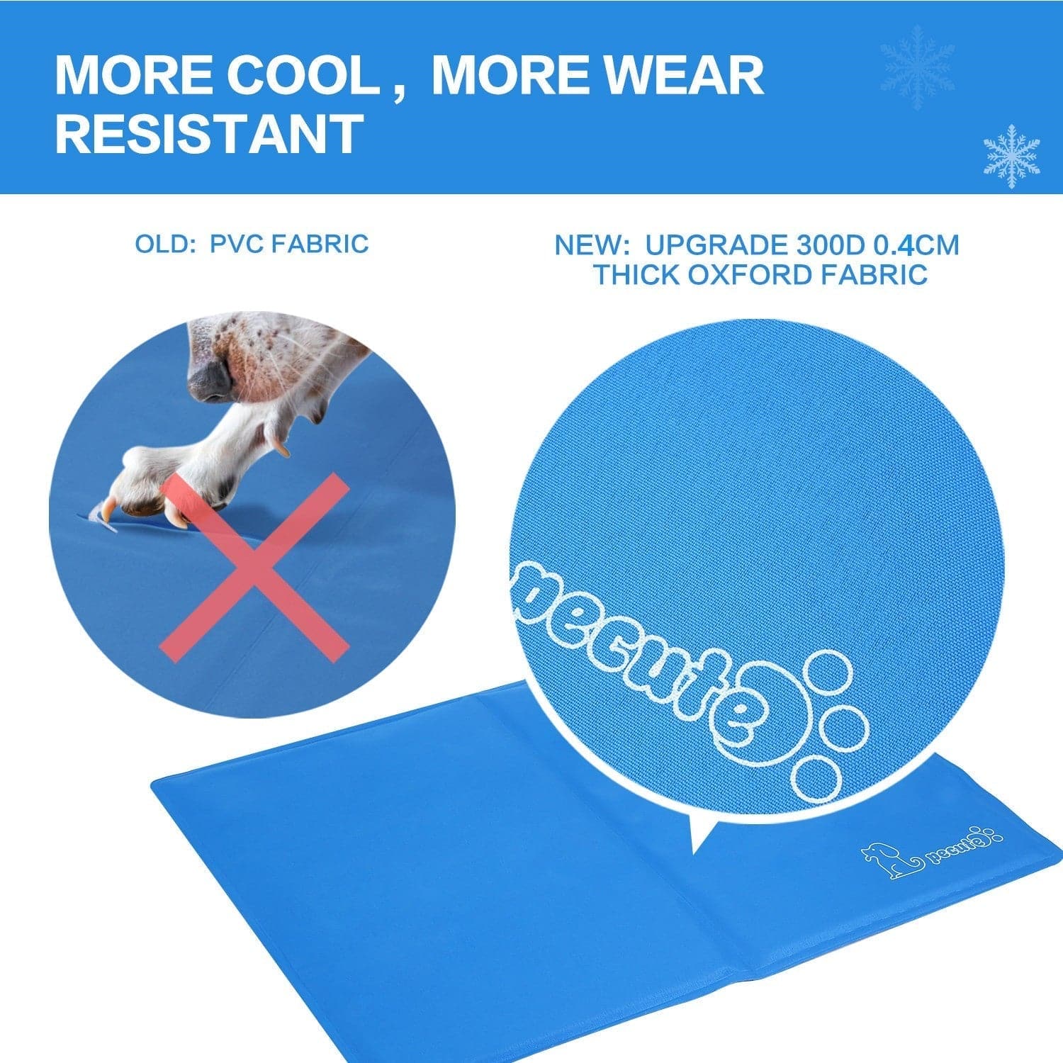 Pecute Dog Cooling Mat Blue(L).