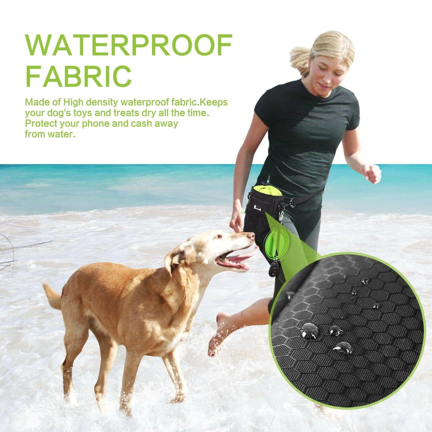 Pecute Waterproof Dog Treat Pouch Bag.