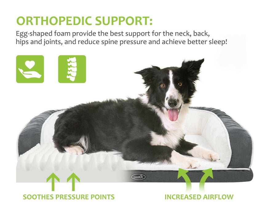 Pecute Orthopedic Dog Sofa Bed(XL: 101×66×20cm).