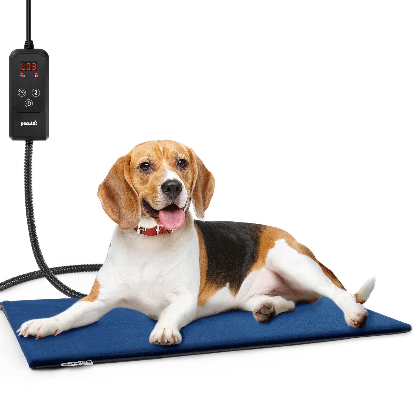 Pecute Pet Heating Pad 6 Adjustable Temperature with Timer