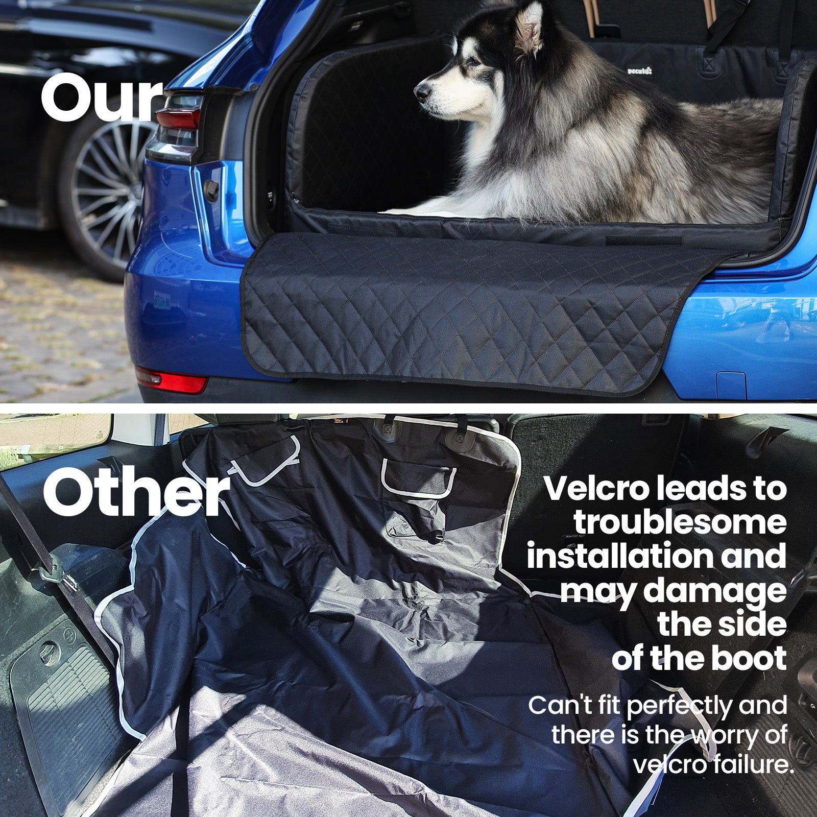 Pecute SUV Cargo Liner for Dogs,Heavy Duty Pet Trunk Liner Cargo Cover with Soft Cushion