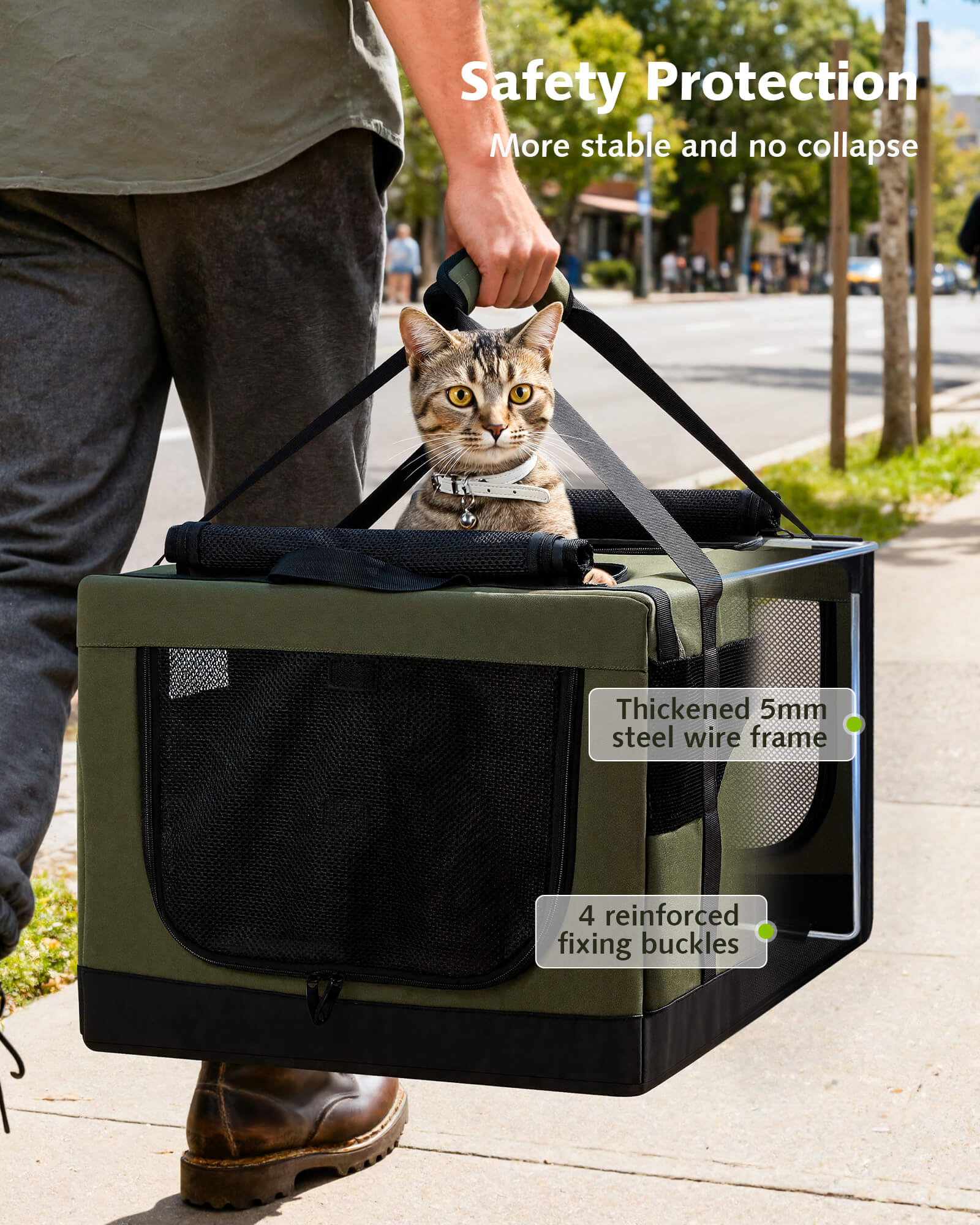 Pecute Cat Dual-Compartment Frame Handbag