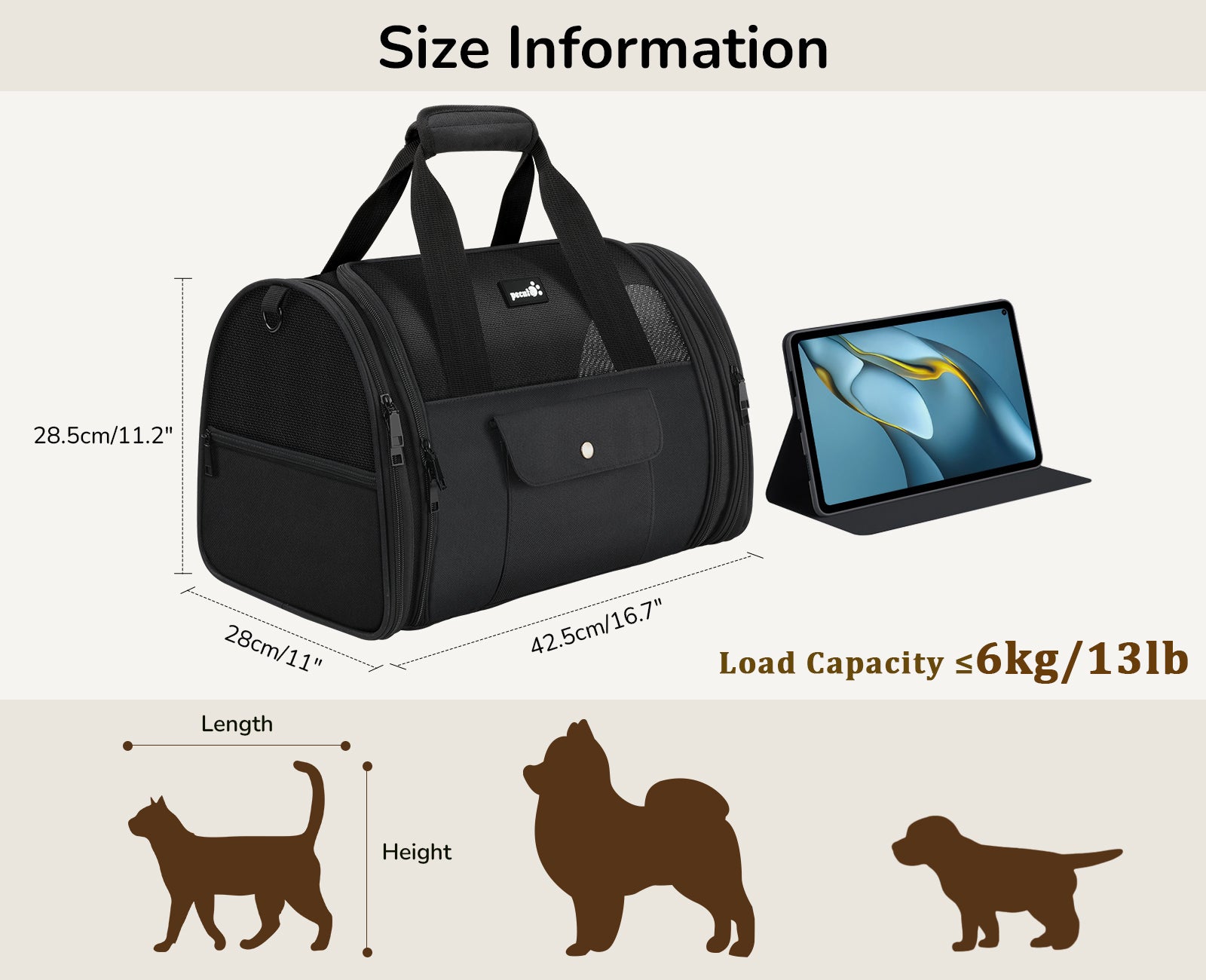 Pecute New Cat Carrier Pet Handbag Upgrade Design