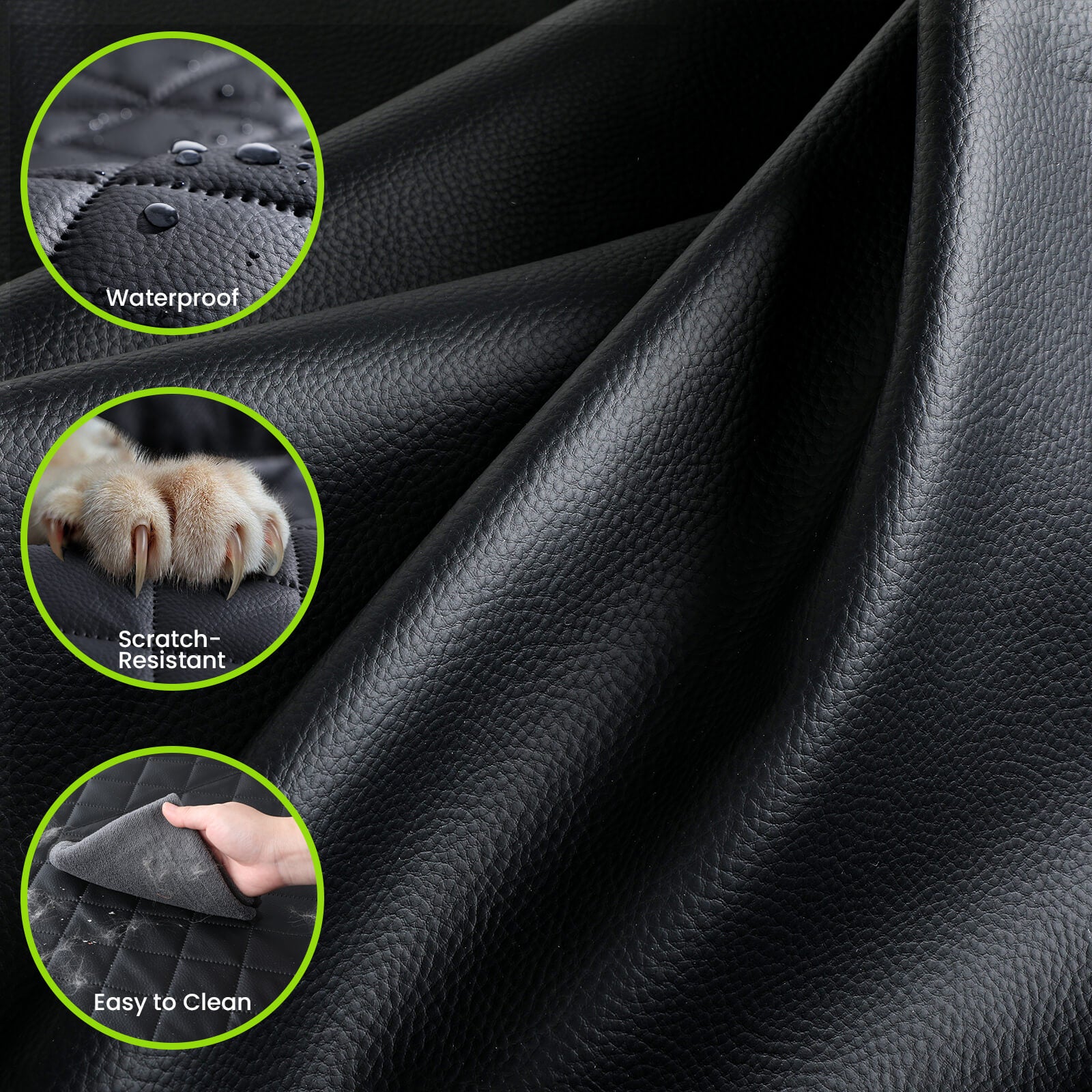 Pecute 2-in-1 Dog Car Seat Cover for Back Seat Transform to Passenger Mode