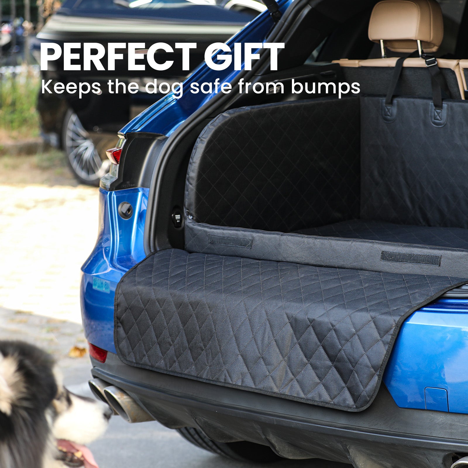 Pecute SUV Cargo Liner for Dogs,Heavy Duty Pet Trunk Liner Cargo Cover with Soft Cushion