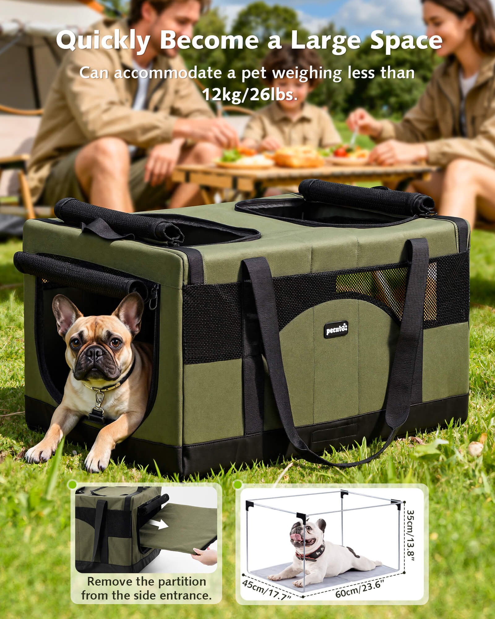 Pecute Cat Dual-Compartment Frame Handbag