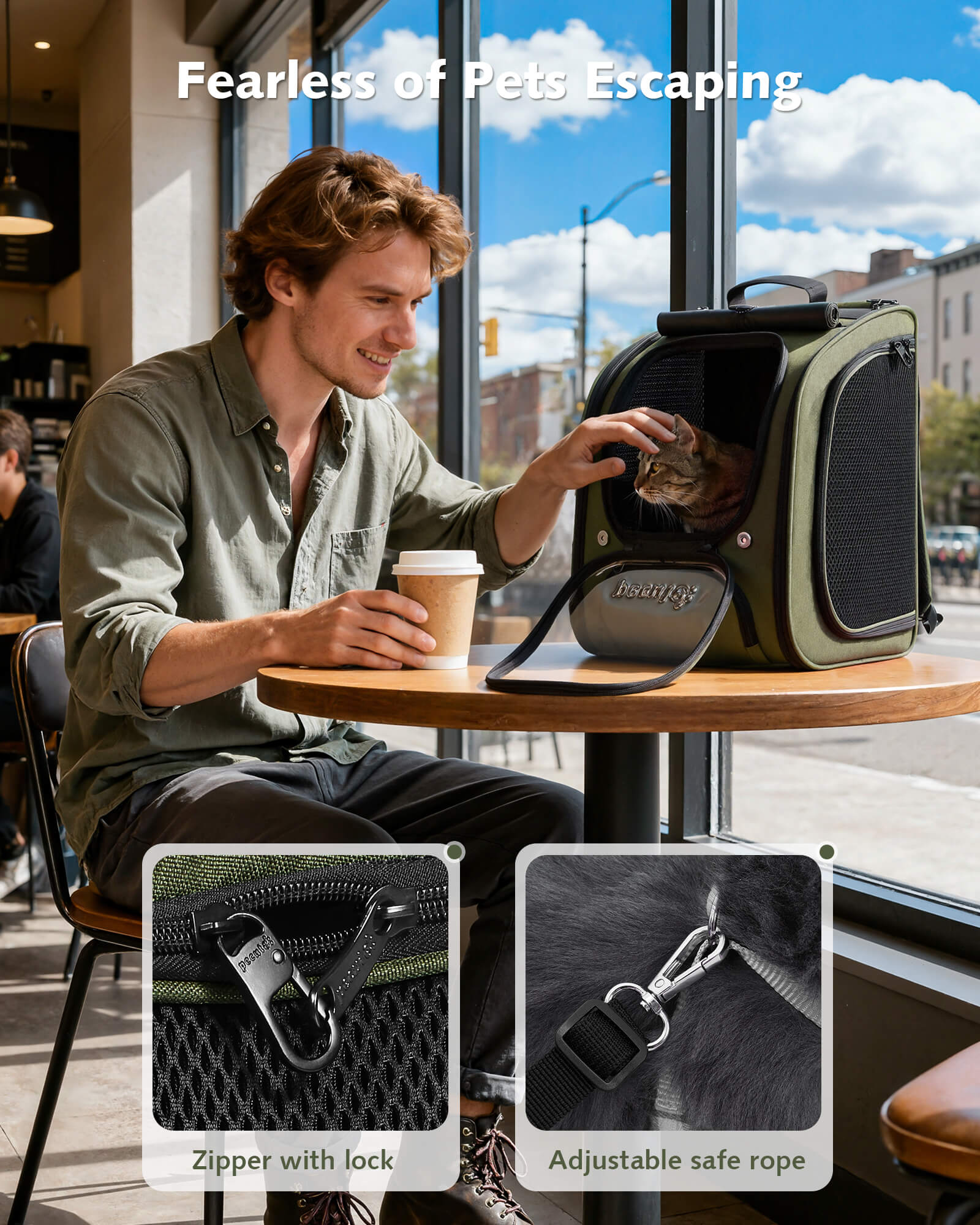 Pecute Expandable Bubble Cat Backpack Carrier Large Space Breathable Cat Carrier