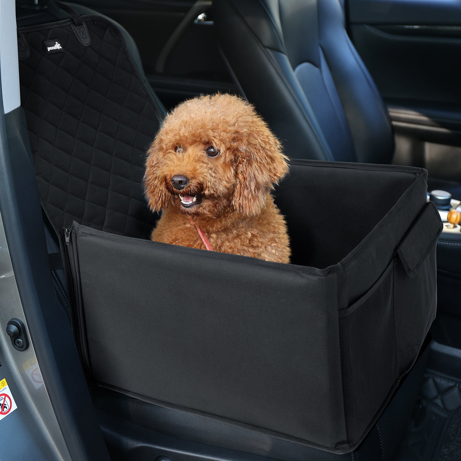 Pecute Seggiolino Auto per Cani Extra Stabile 43x43x75cm