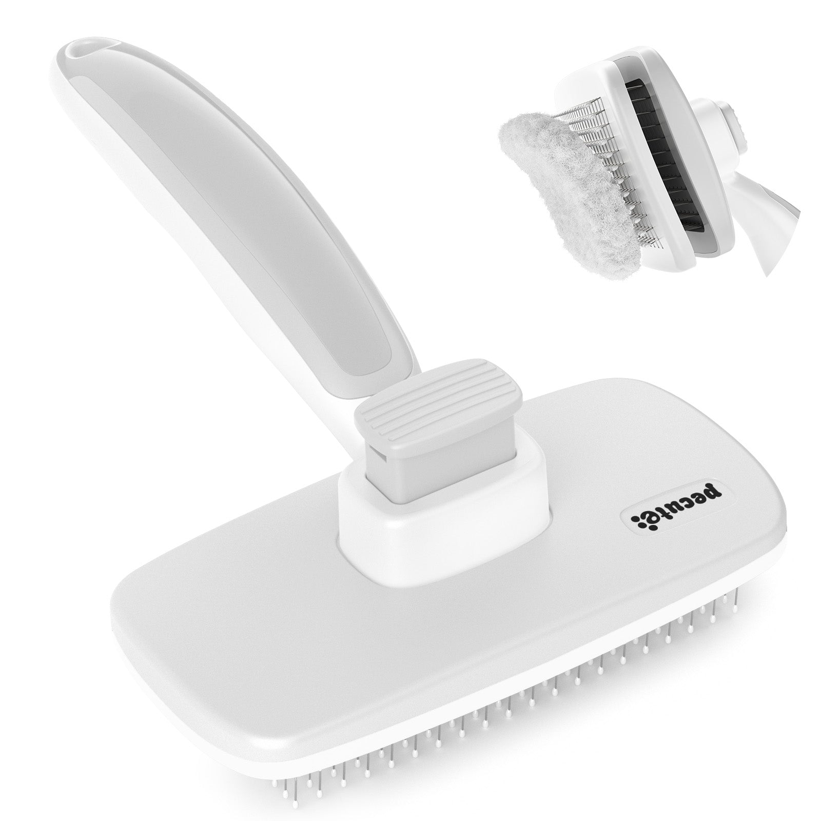 Pecute Taille L Brosse de toilettage autonettoyante pour animaux de compagnie Particules de massage