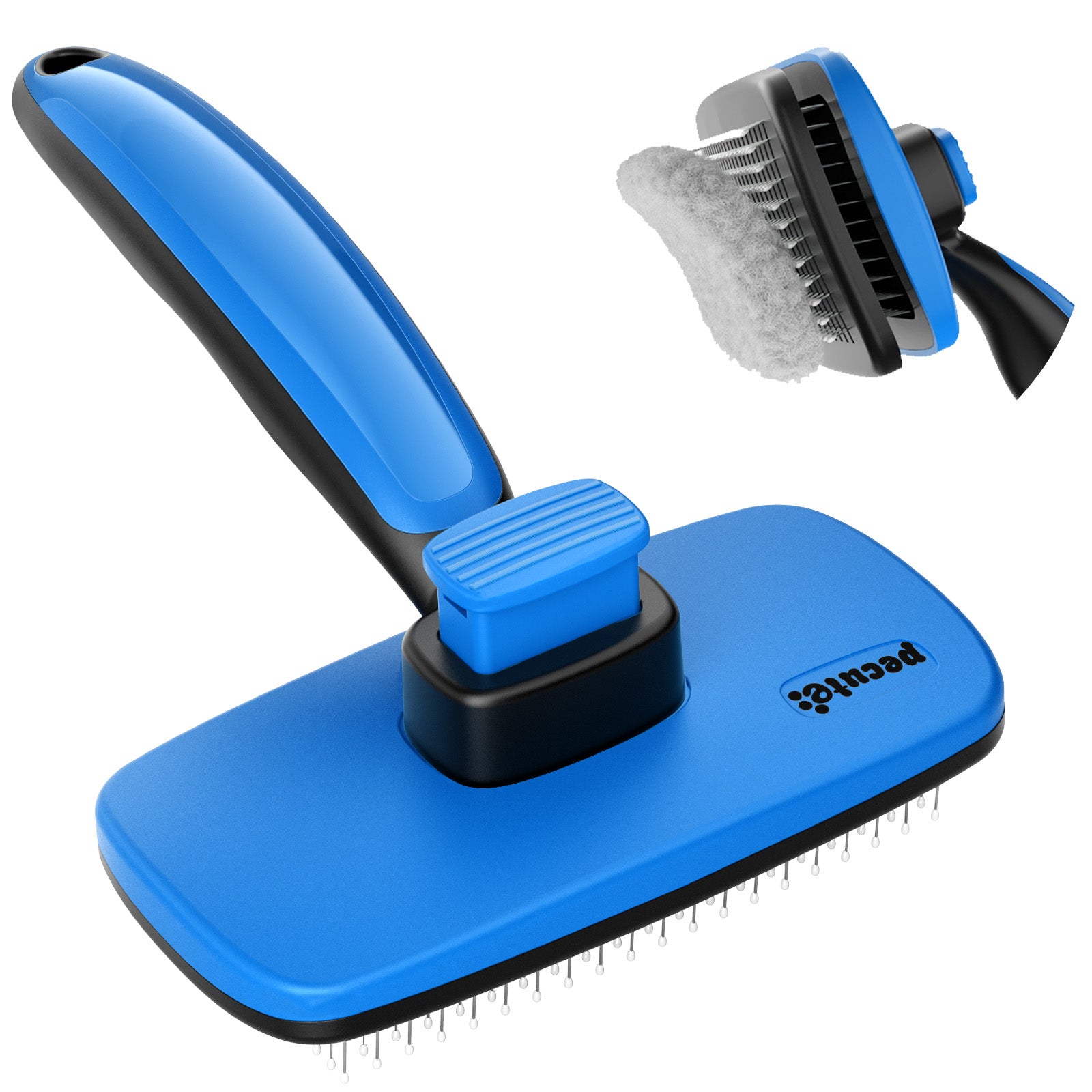 Pecute Taille L Brosse de toilettage autonettoyante pour animaux de compagnie Particules de massage