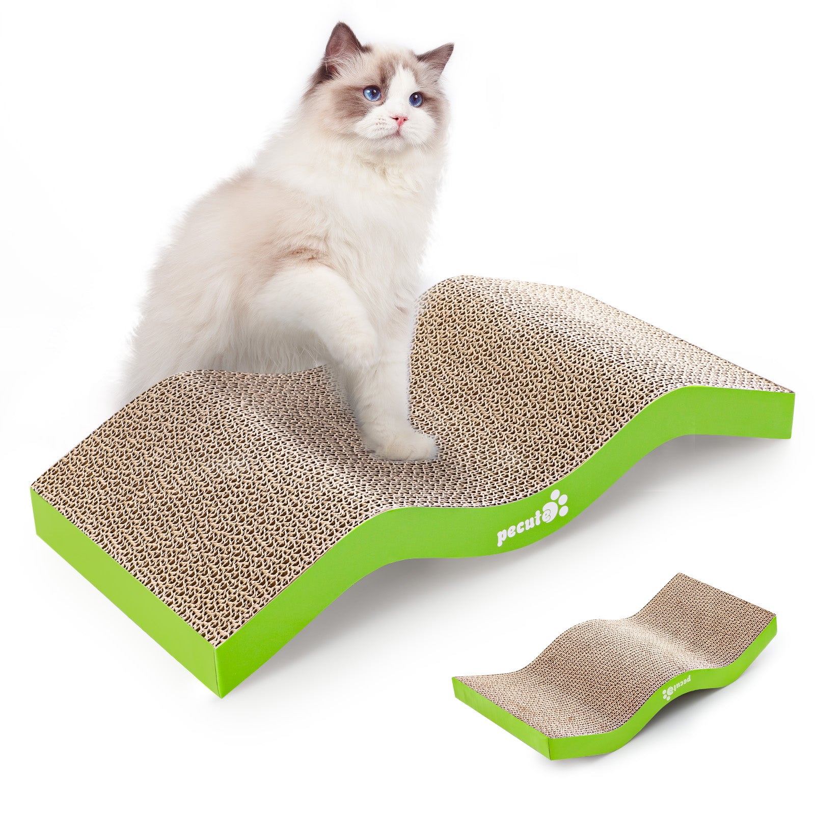 Pecute Wavy Shape Double-Sided Cat Scratcher Replacement Board