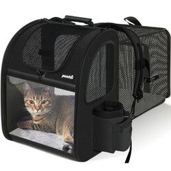Pecute Expandable Portable Breathable Rucksack Cat Carrier Dog Backpack