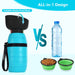 Pecute 850ml Dog Water Portable Bottle (Blue).