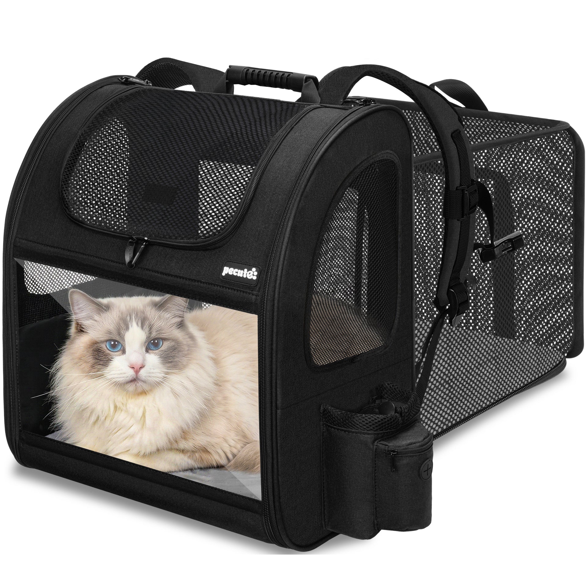 Pecute Expandable Portable Breathable Rucksack Cat Carrier Dog Backpack