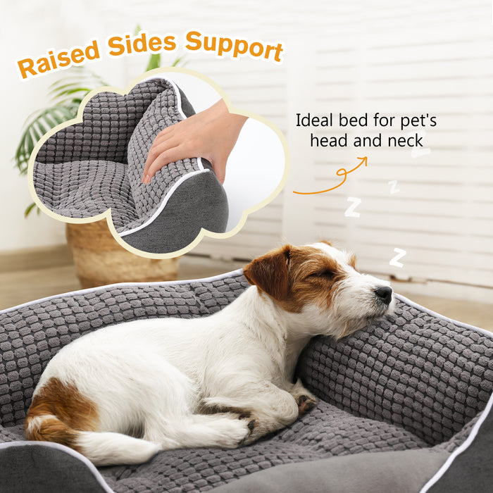 Pecute Plush Pet Bed for Medium Dogs L(80×66×23cm)