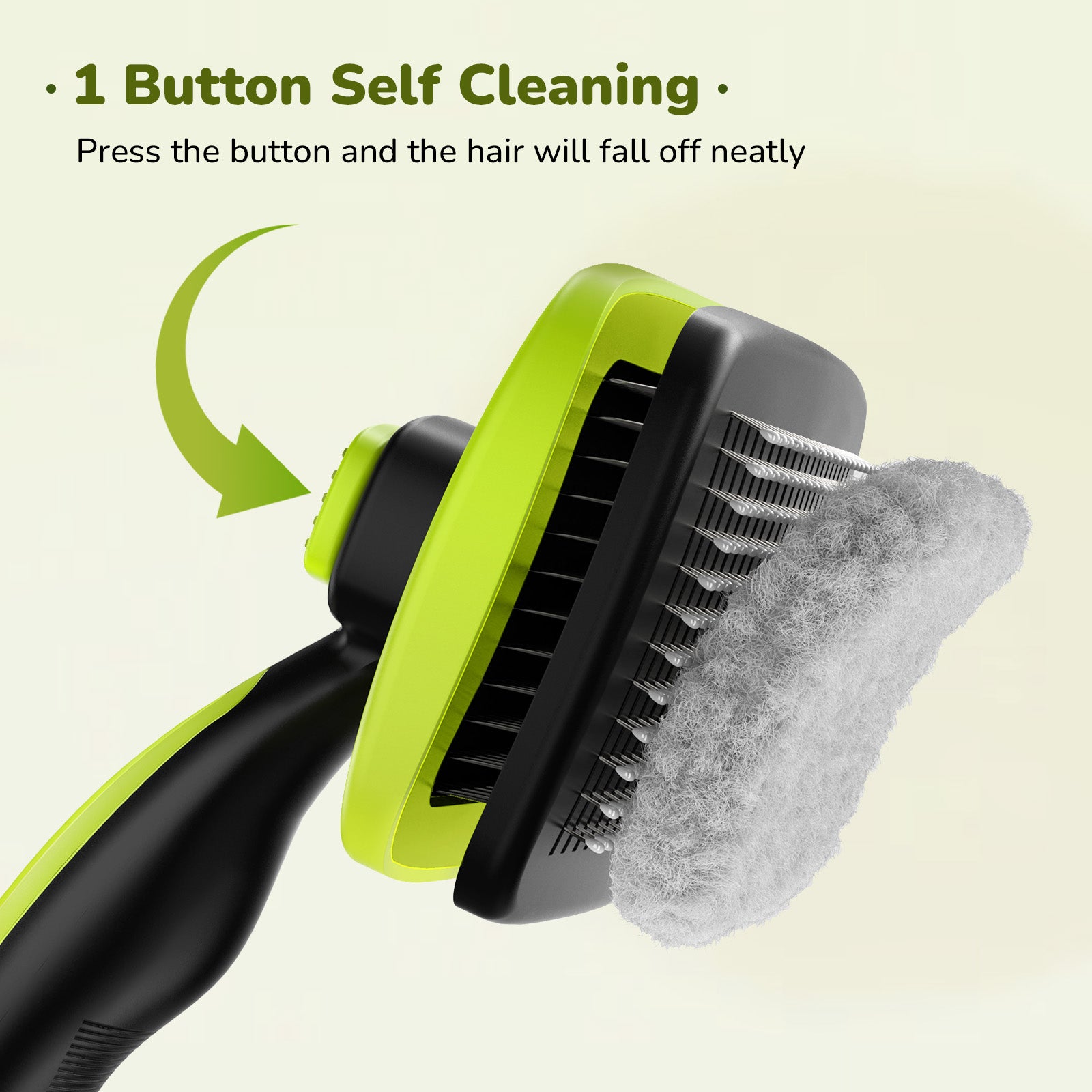 Pecute L size Self Cleaning Pet Grooming Brush Massage Particles