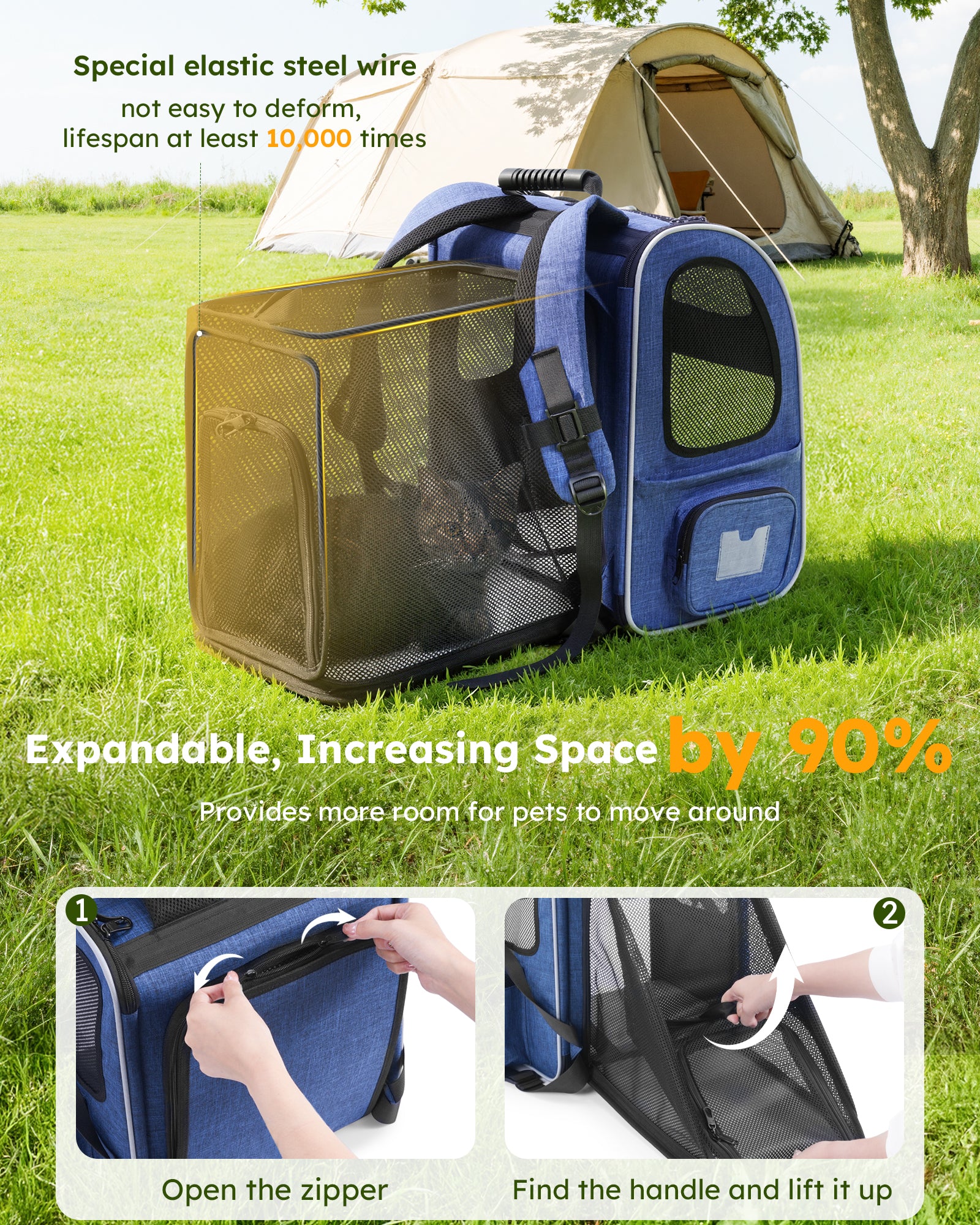 Pecute Portable Breathable Rucksack Pet Carrier Backpack