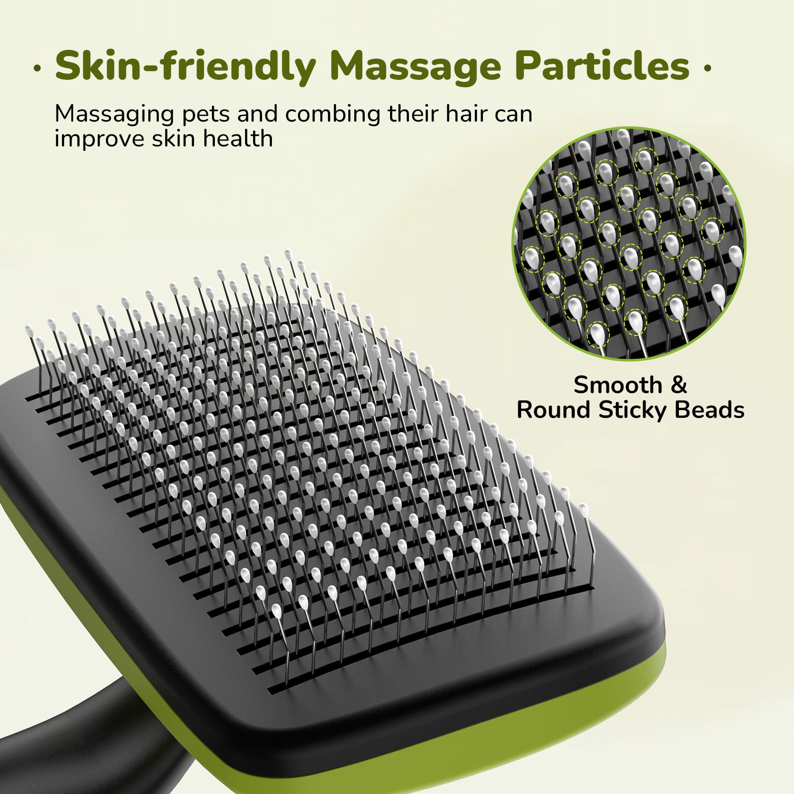 Pecute L size Self Cleaning Pet Grooming Brush Massage Particles