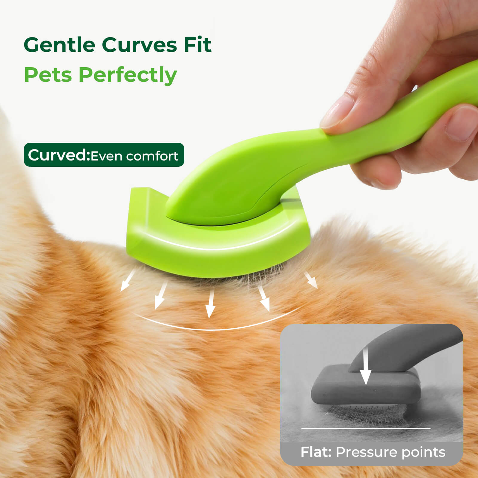 Pecute Professional Slicker Brush for Dogs & Pet Comb Grooming Dog Brush